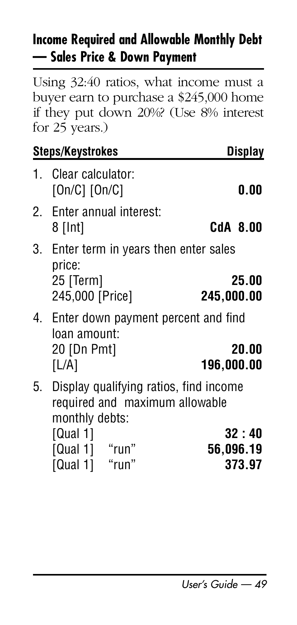 Calculated Industries 3126 User Manual | Page 49 / 64