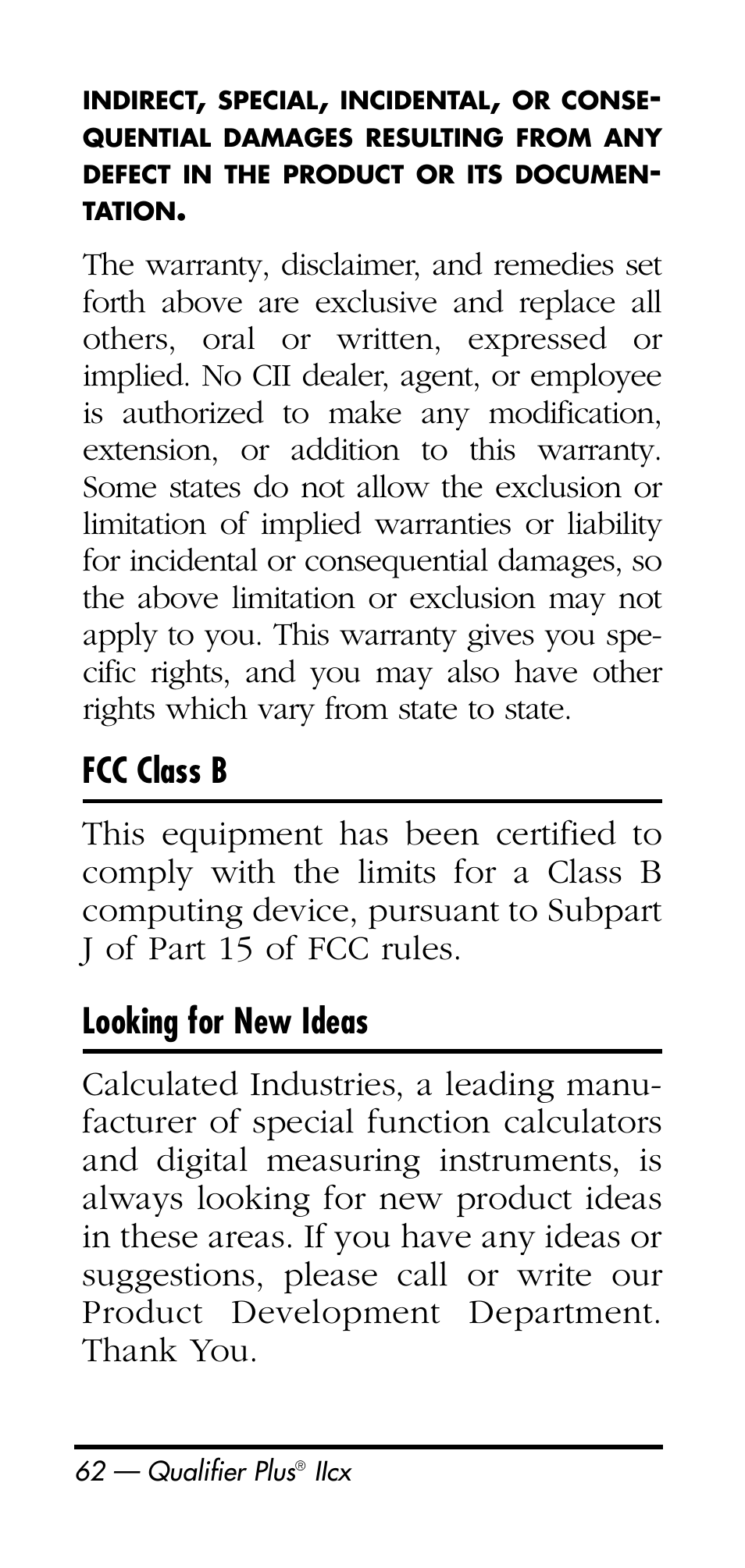 Calculated Industries 3126 User Manual | Page 62 / 64