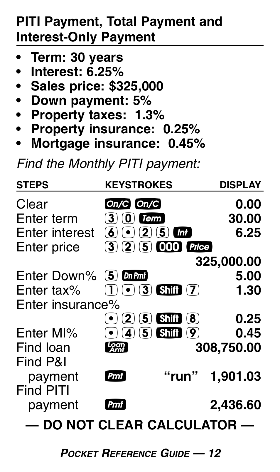 Calculated Industries 3430 Pocket Reference Guide User Manual | Page 16 / 43