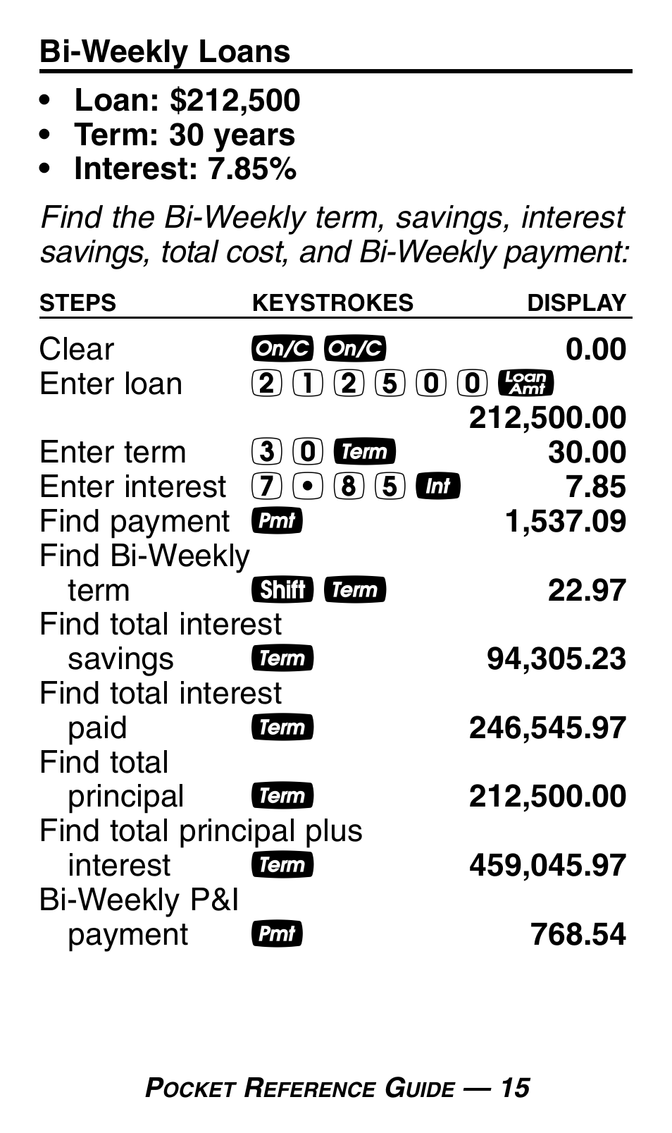 Calculated Industries 3430 Pocket Reference Guide User Manual | Page 19 / 43