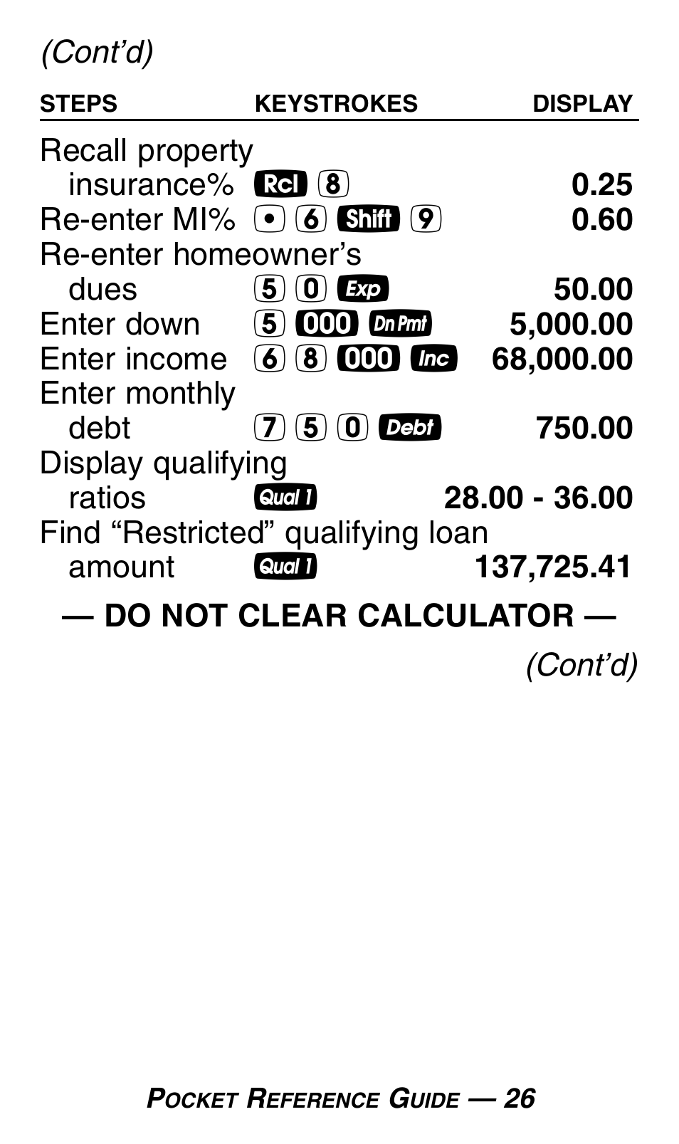 Calculated Industries 3430 Pocket Reference Guide User Manual | Page 30 / 43