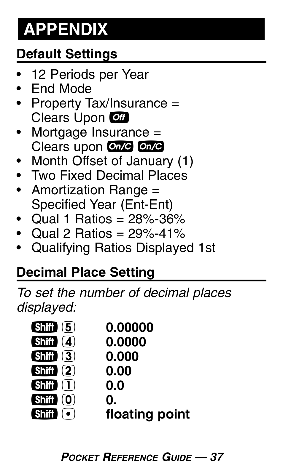 Appendix | Calculated Industries 3430 Pocket Reference Guide User Manual | Page 41 / 43
