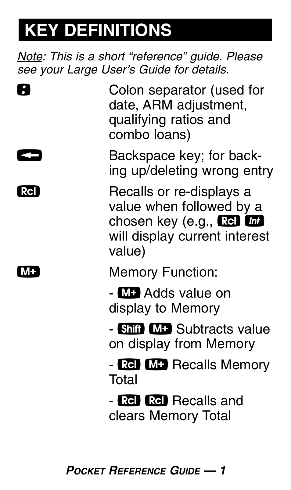 Key definitions | Calculated Industries 3430 Pocket Reference Guide User Manual | Page 5 / 43