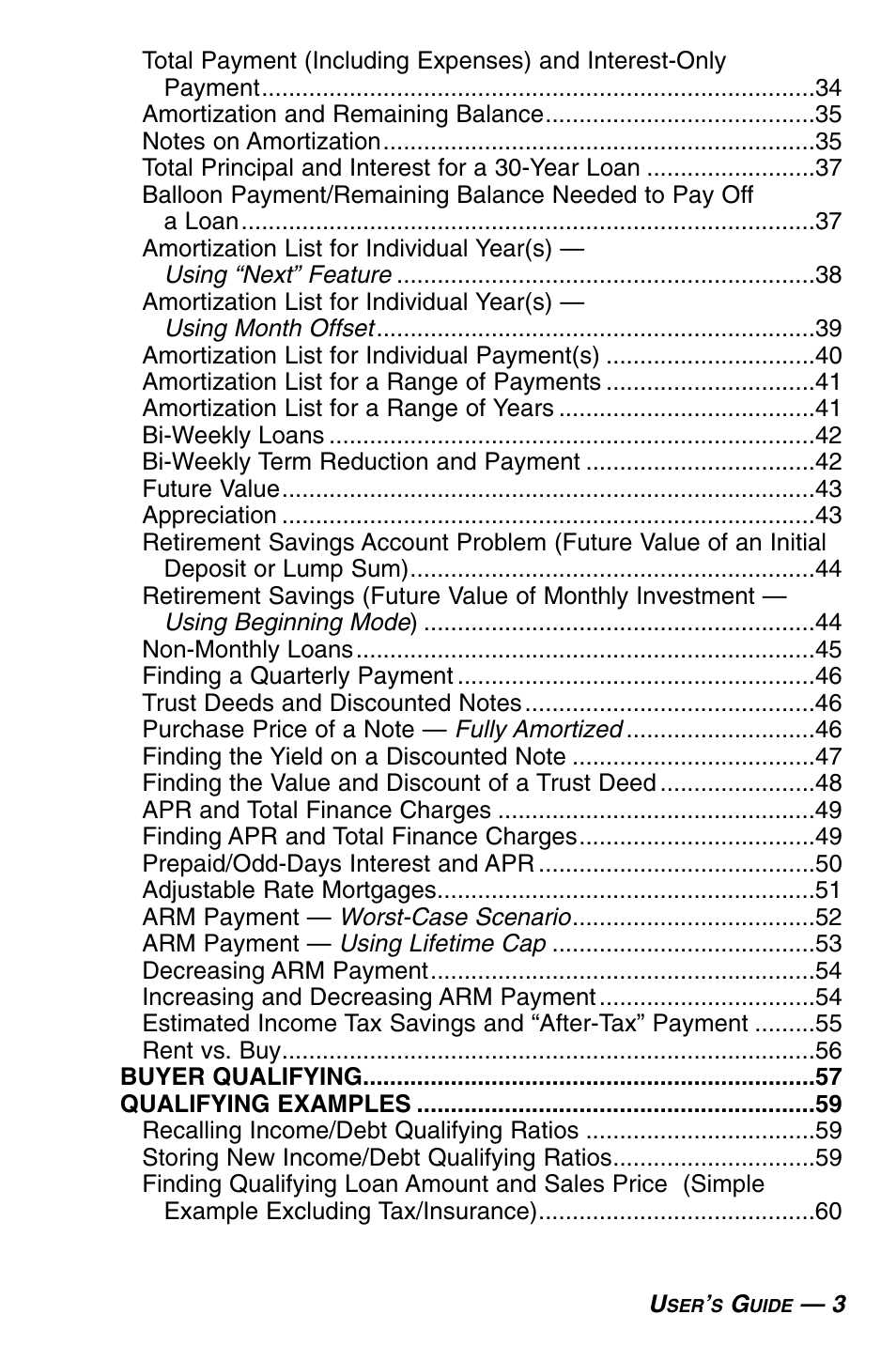 Calculated Industries 3430 User Guide User Manual | Page 4 / 89