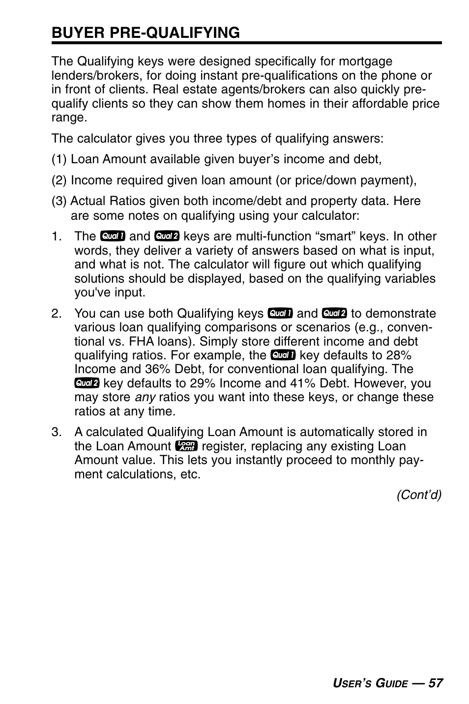 Buyer pre-qualifying | Calculated Industries 3430 User Guide User Manual | Page 58 / 89