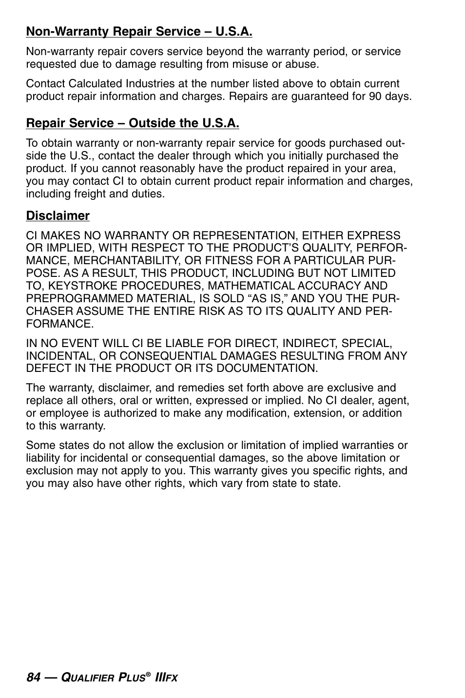 Calculated Industries 3430 User Guide User Manual | Page 85 / 89