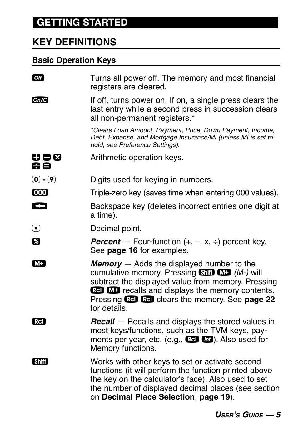 Key definitions, Getting started | Calculated Industries 3415-KITE-F User Manual | Page 6 / 77