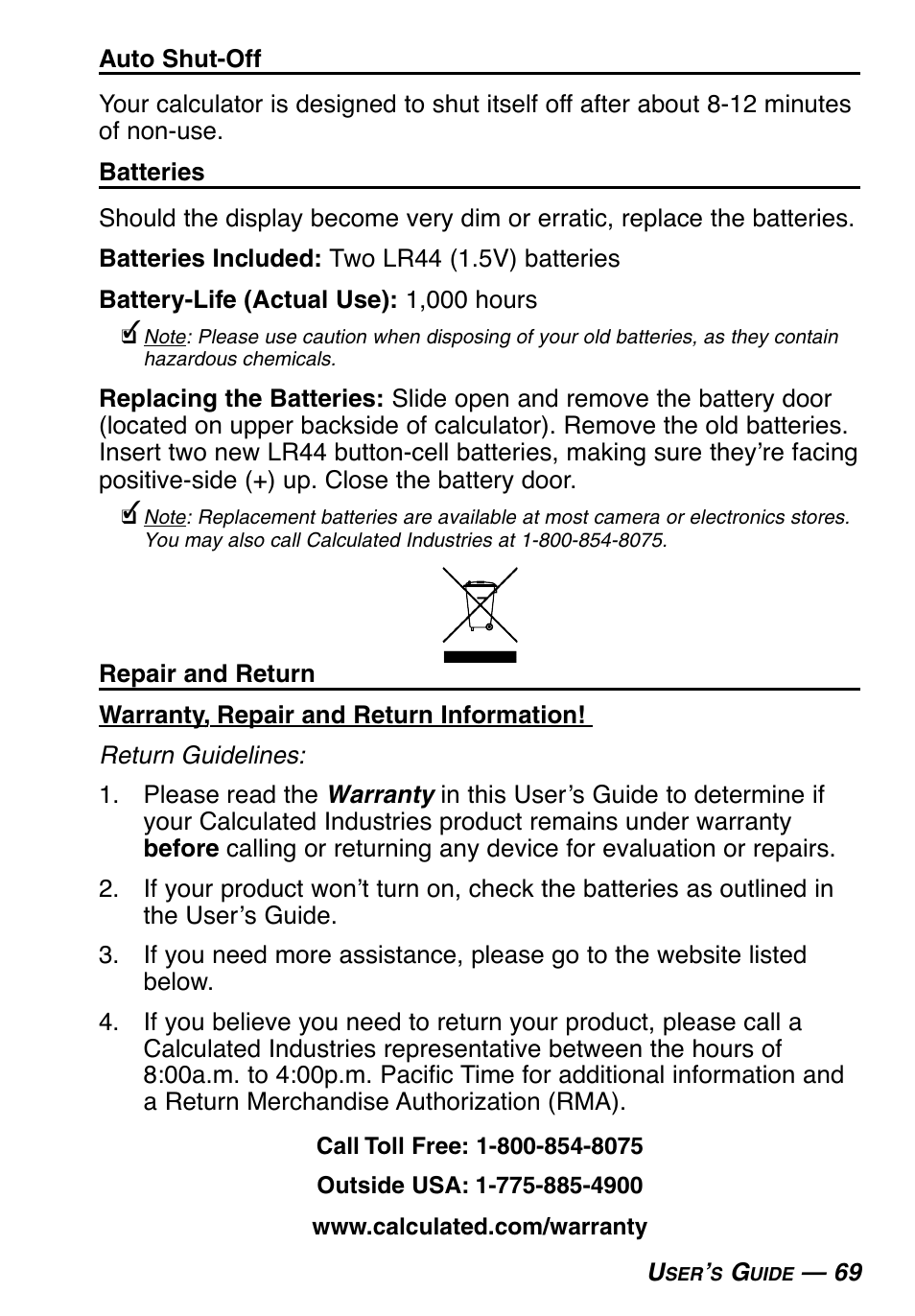 Calculated Industries 3415-KITE-F User Manual | Page 70 / 77
