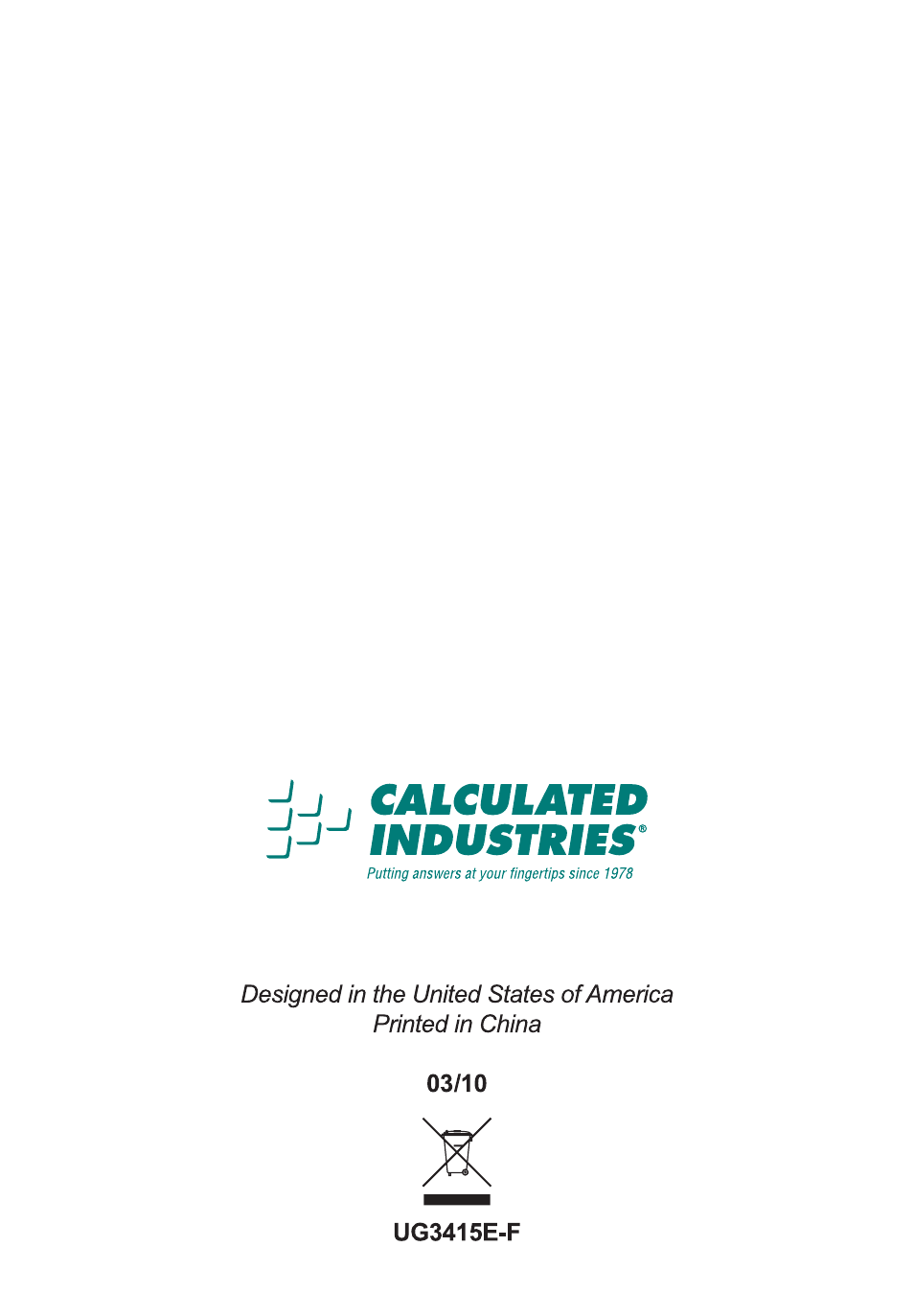 Calculated Industries 3415-KITE-F User Manual | Page 77 / 77