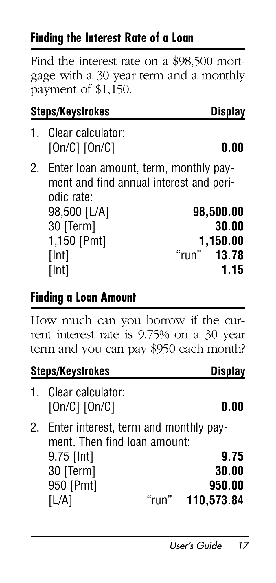 Calculated Industries 3125 User Manual | Page 17 / 64