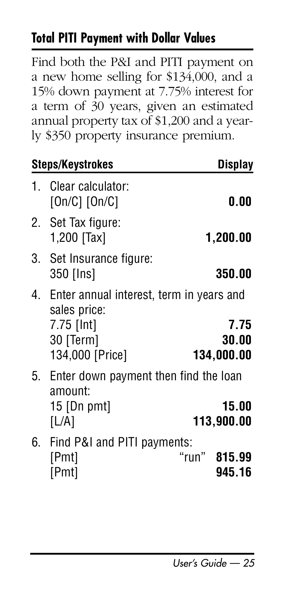 Calculated Industries 3125 User Manual | Page 25 / 64