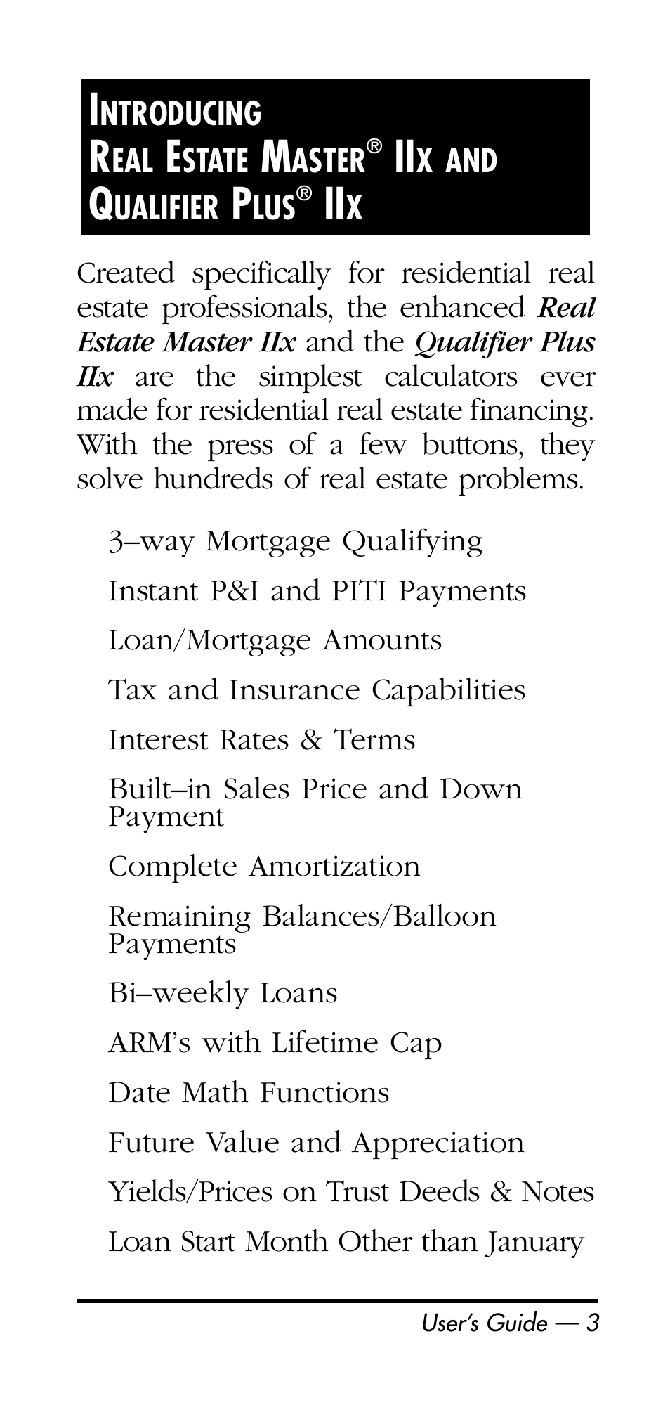Calculated Industries 3125 User Manual | Page 3 / 64