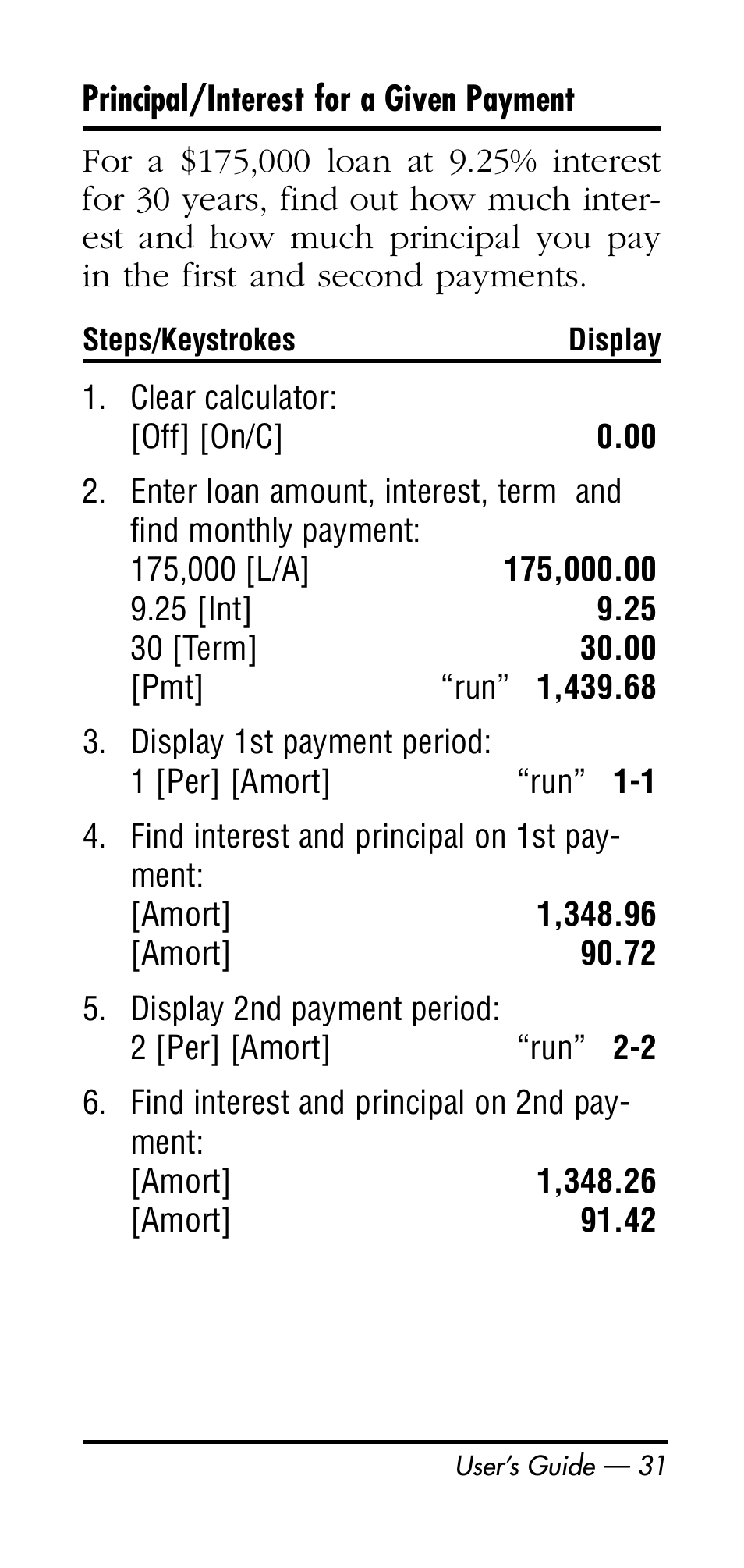 Calculated Industries 3125 User Manual | Page 31 / 64