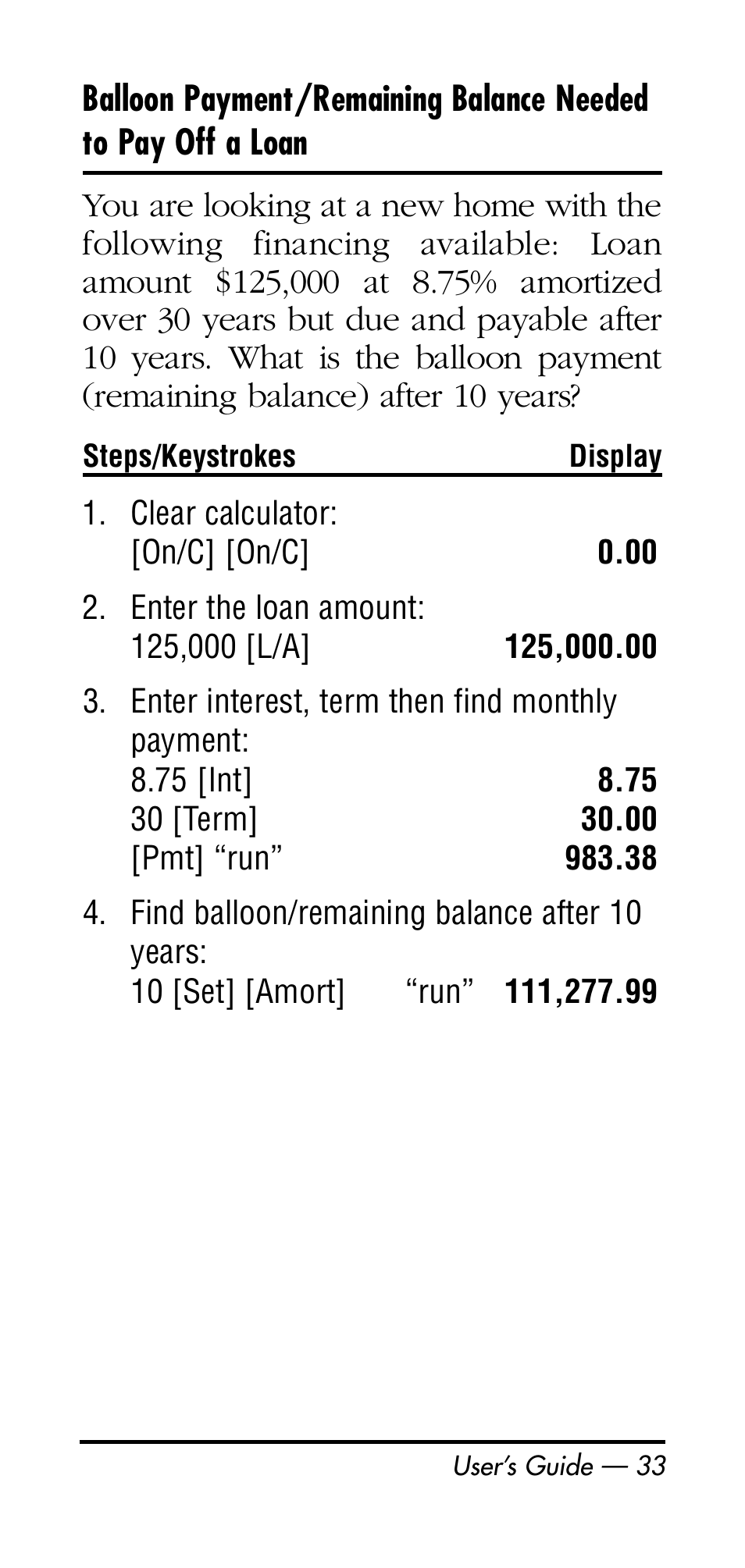 Calculated Industries 3125 User Manual | Page 33 / 64