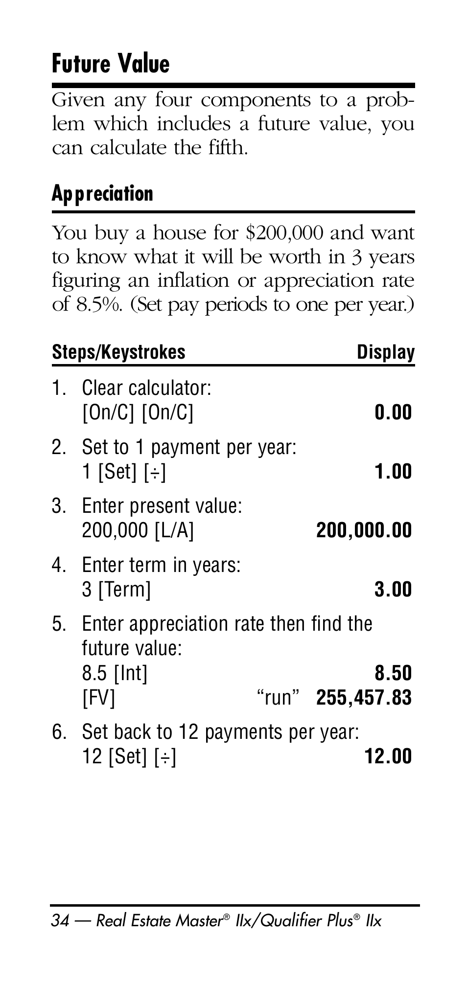 Future value | Calculated Industries 3125 User Manual | Page 34 / 64