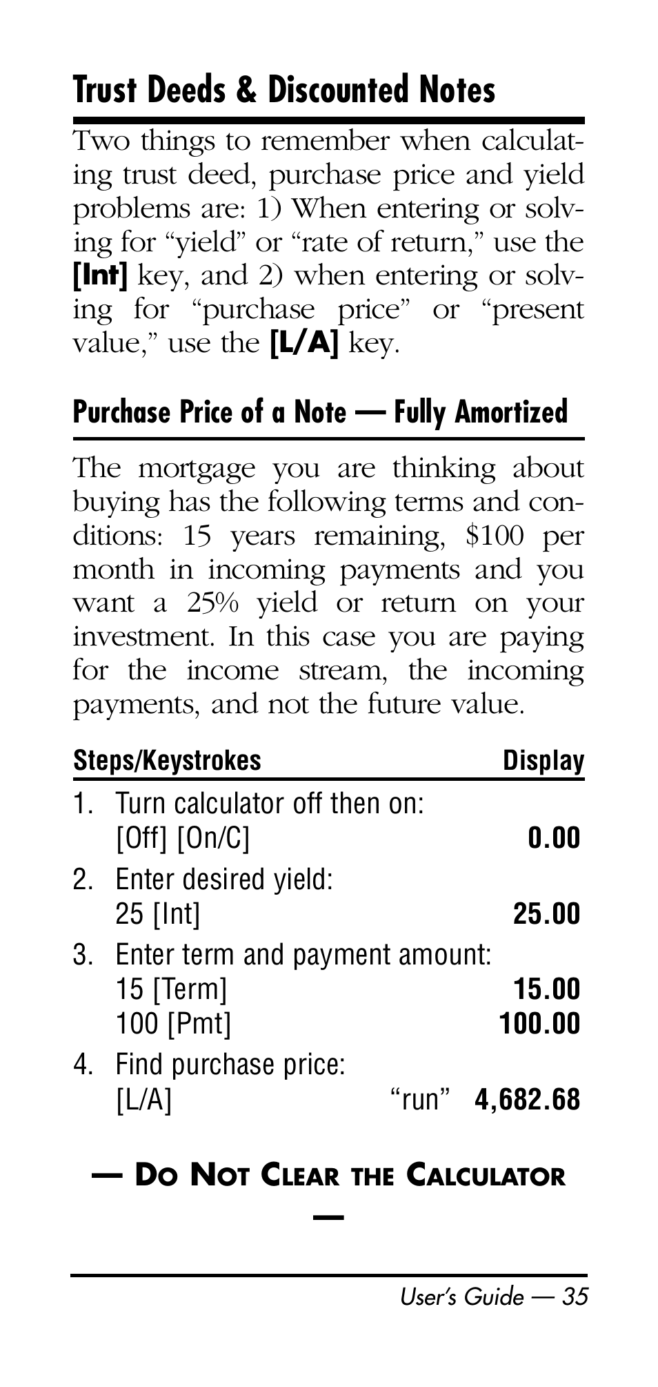 Calculated Industries 3125 User Manual | Page 35 / 64