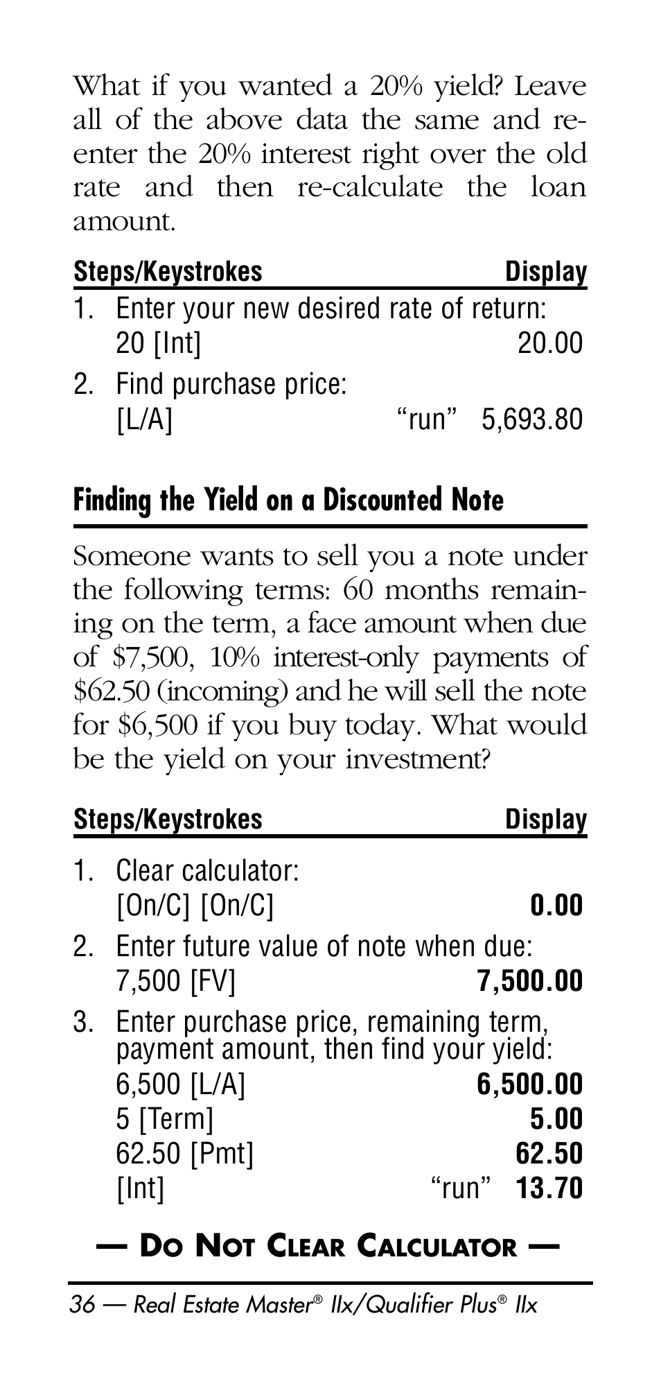 Calculated Industries 3125 User Manual | Page 36 / 64