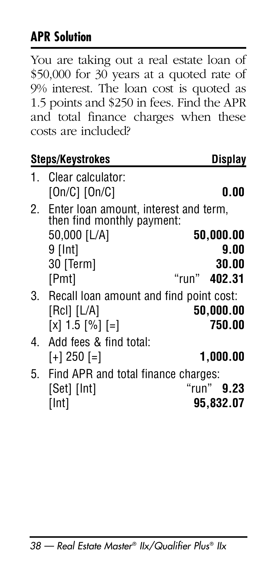 Calculated Industries 3125 User Manual | Page 38 / 64