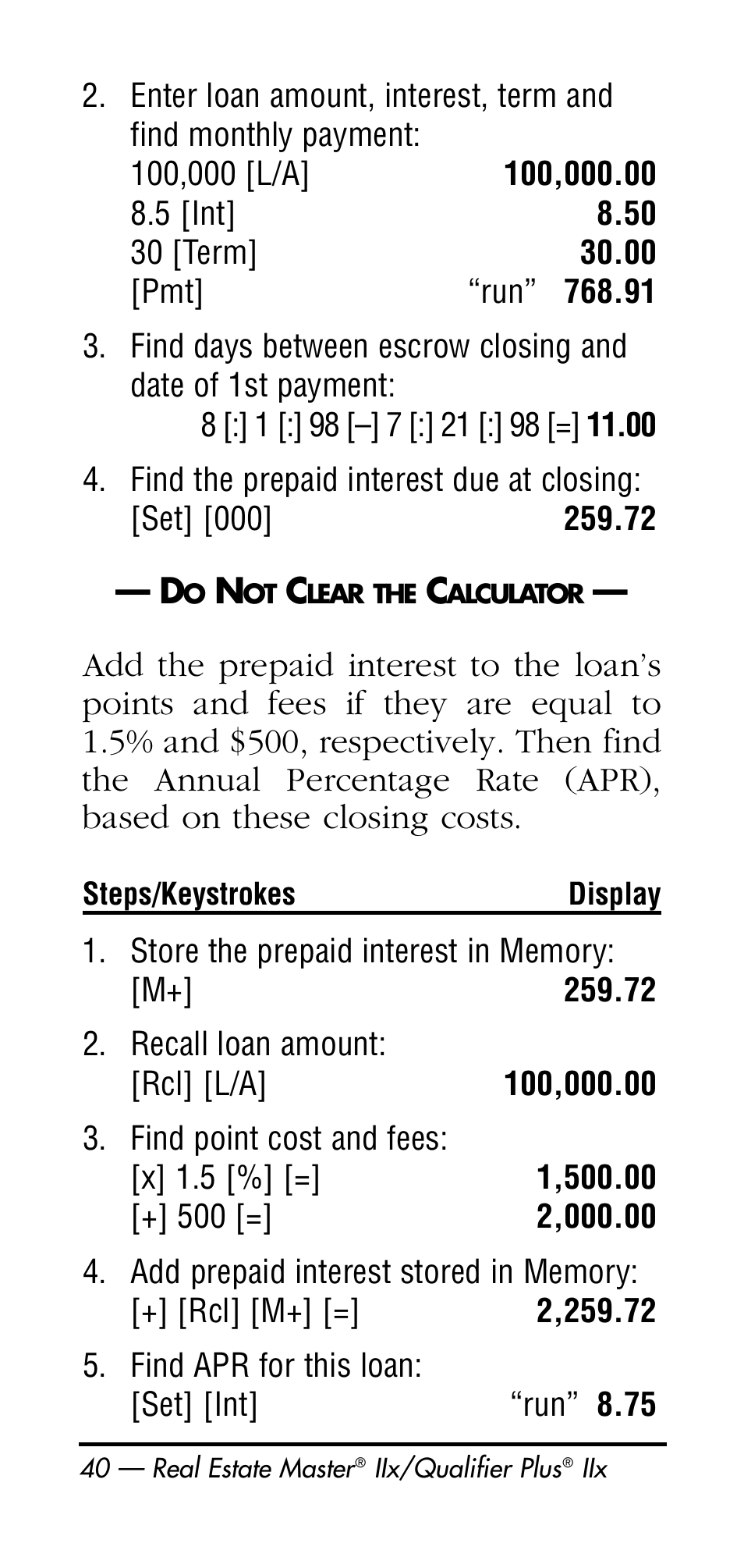 Calculated Industries 3125 User Manual | Page 40 / 64