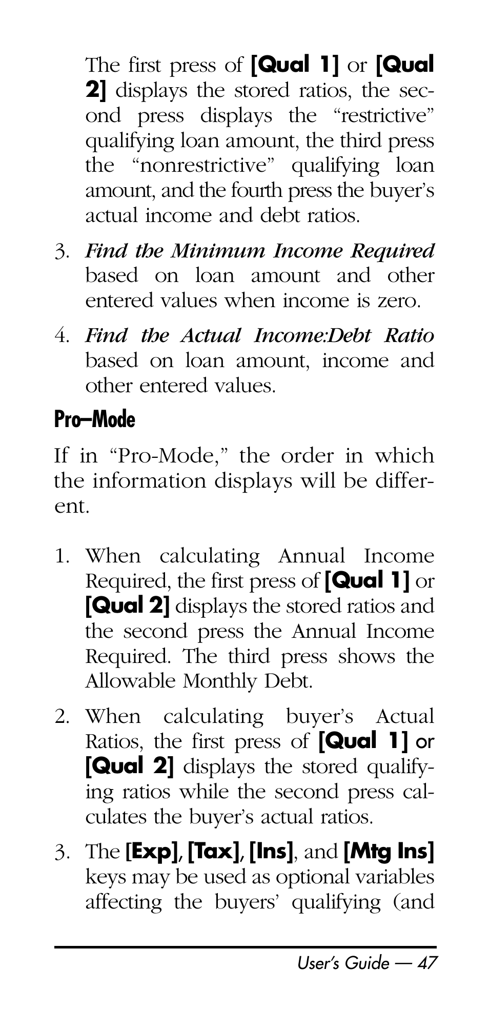 Calculated Industries 3125 User Manual | Page 47 / 64