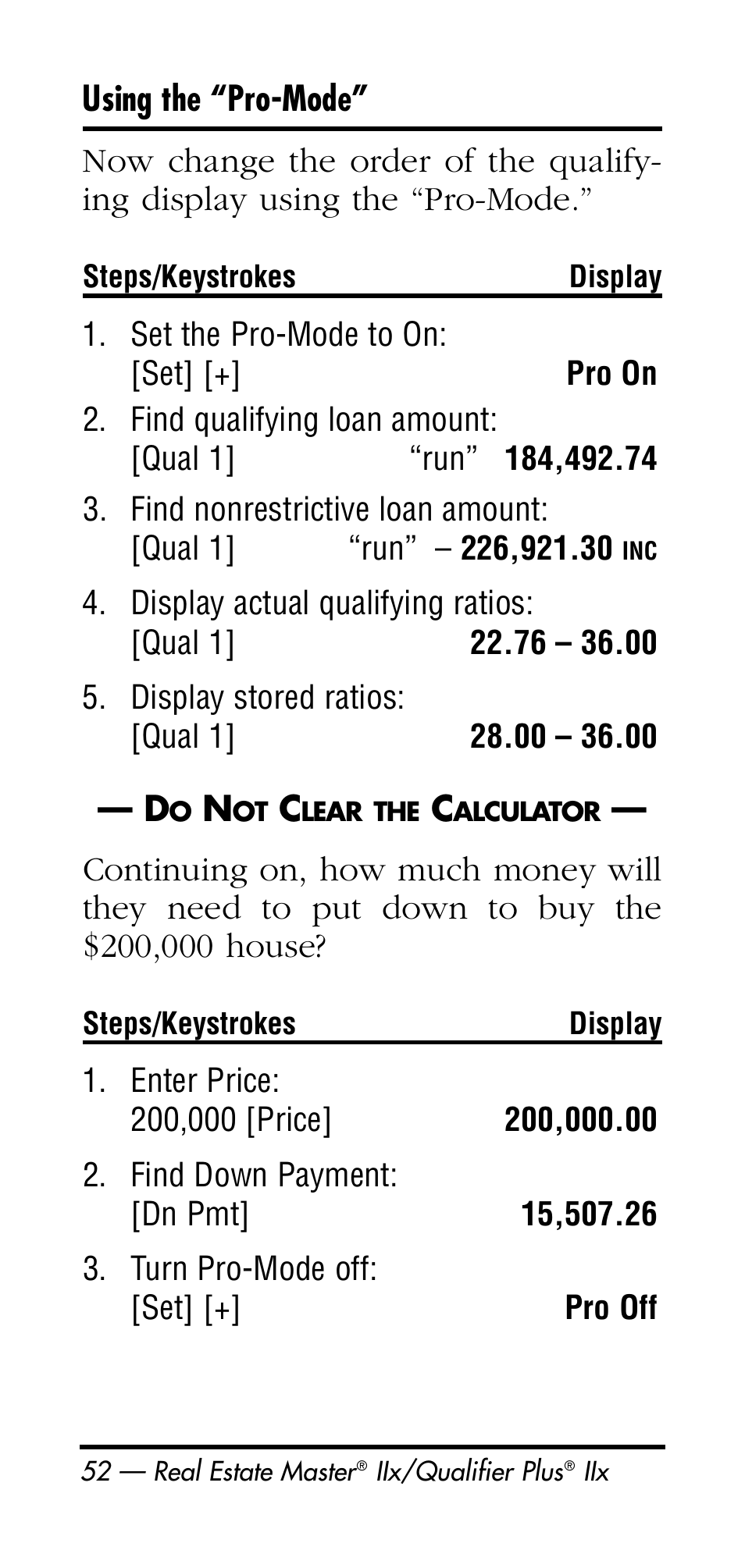 Calculated Industries 3125 User Manual | Page 52 / 64