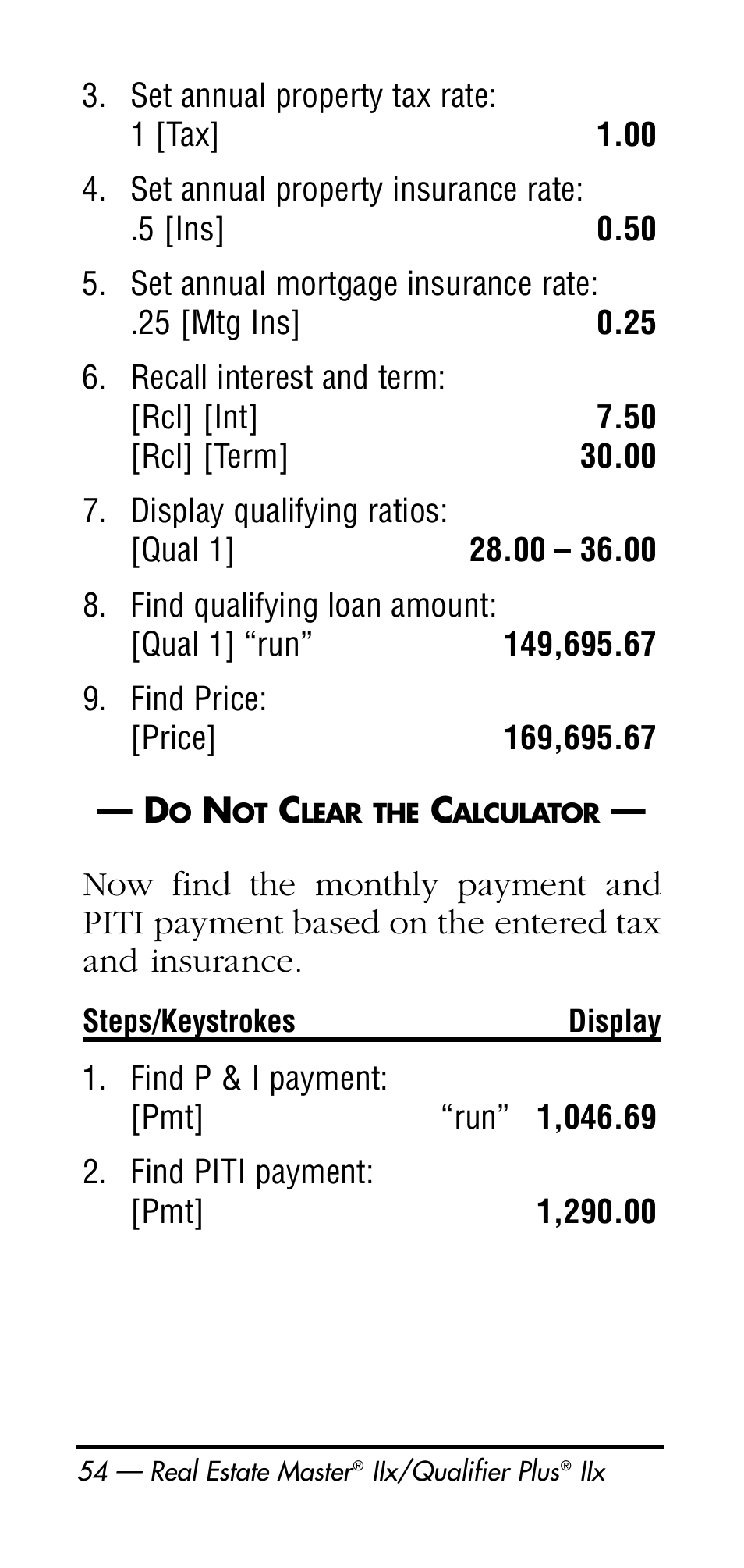 Calculated Industries 3125 User Manual | Page 54 / 64