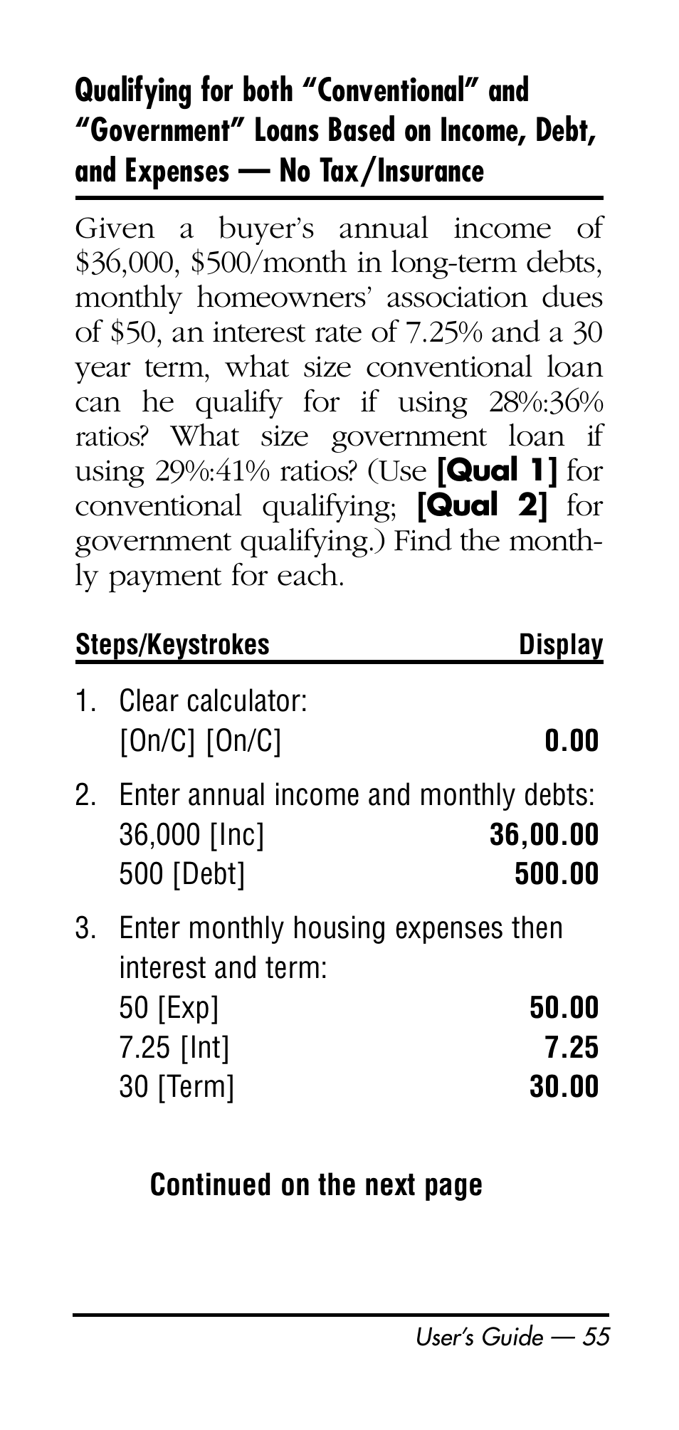 Calculated Industries 3125 User Manual | Page 55 / 64