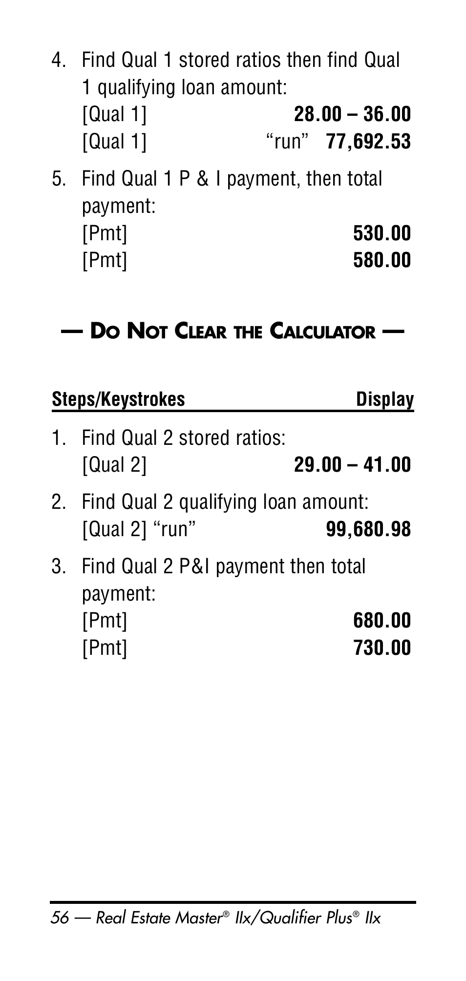 Calculated Industries 3125 User Manual | Page 56 / 64