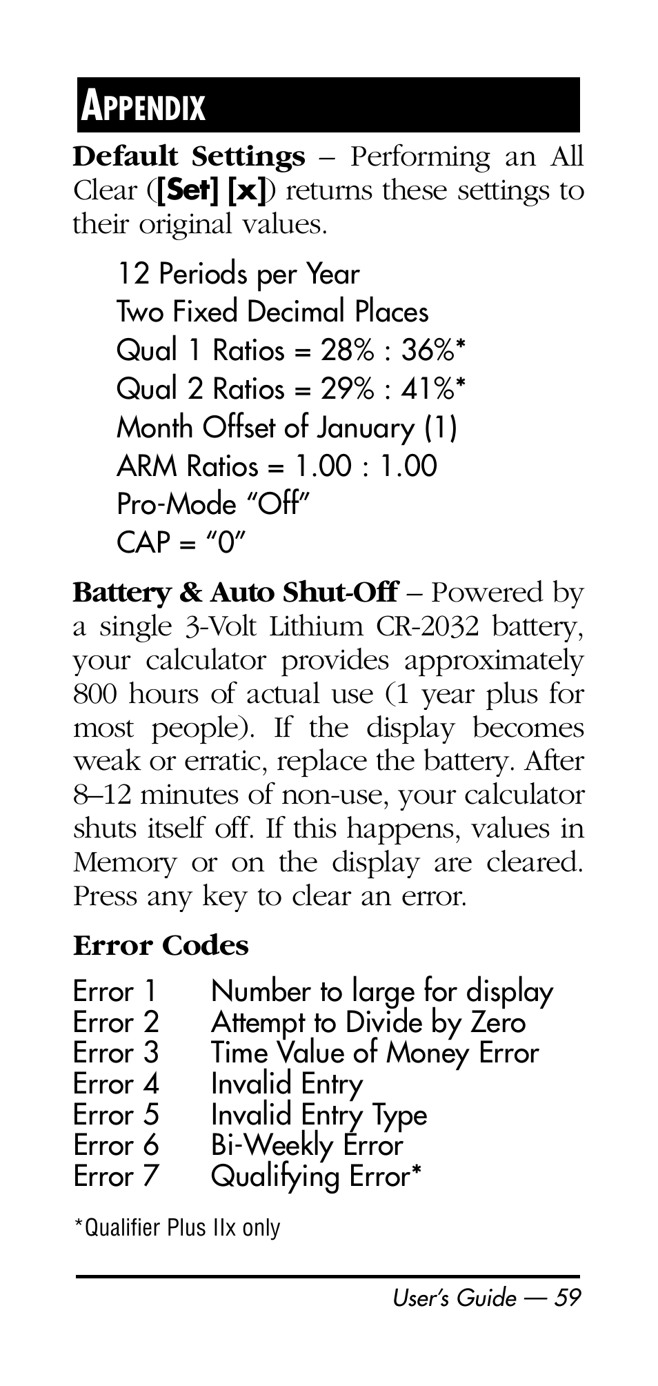 Calculated Industries 3125 User Manual | Page 59 / 64