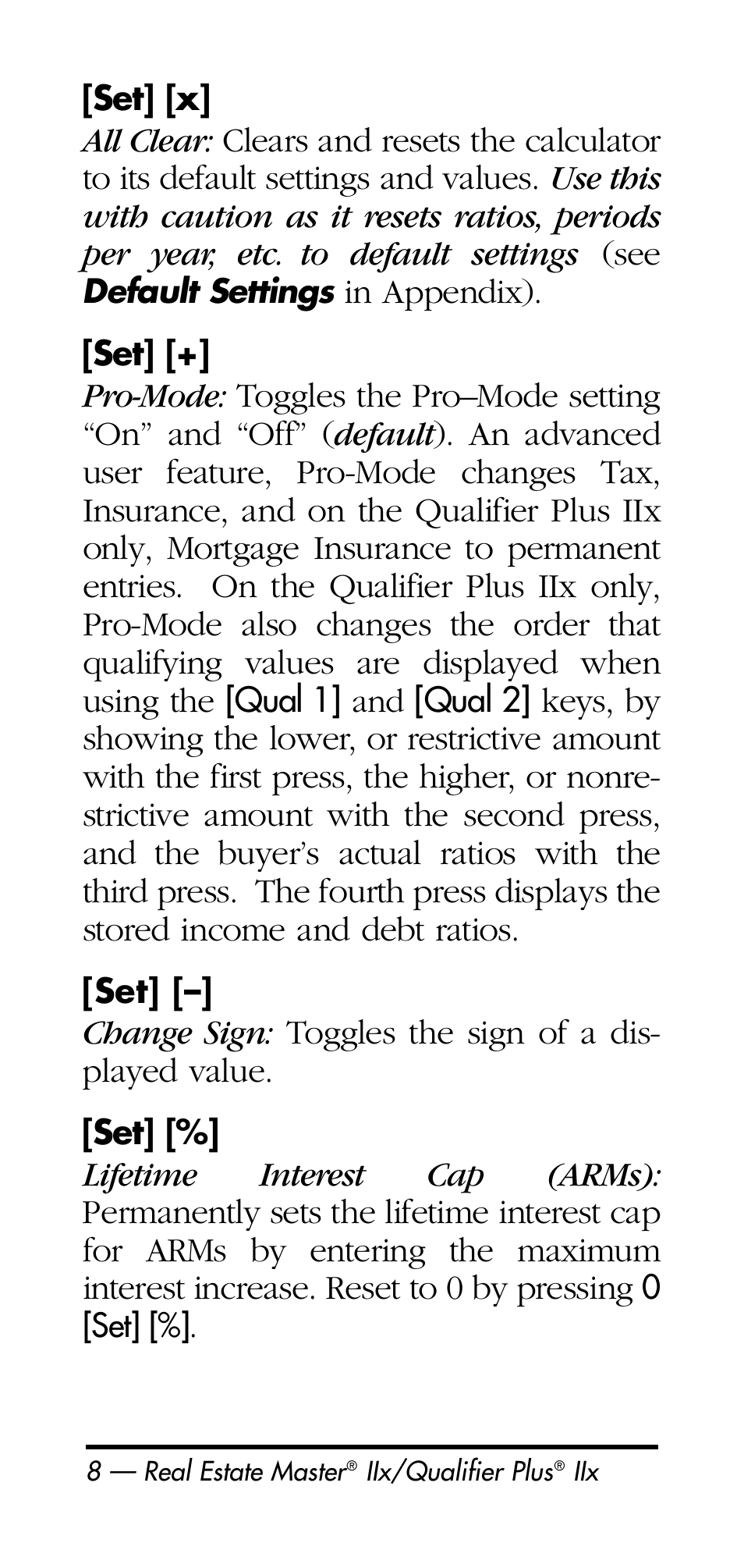 Calculated Industries 3125 User Manual | Page 8 / 64