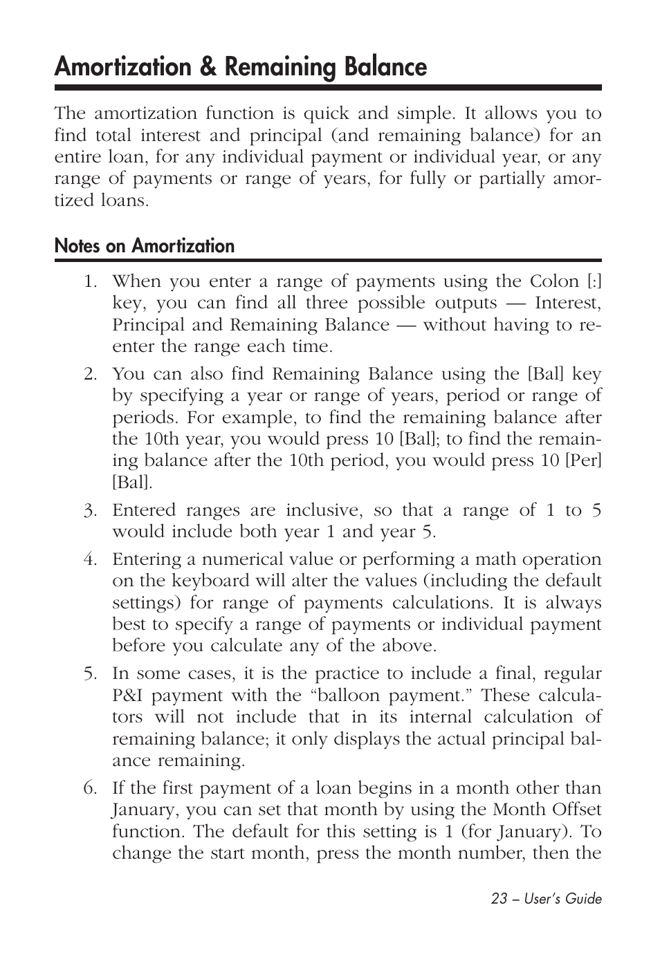 Amortization & remaining balance | Calculated Industries 43285 User Manual | Page 24 / 51