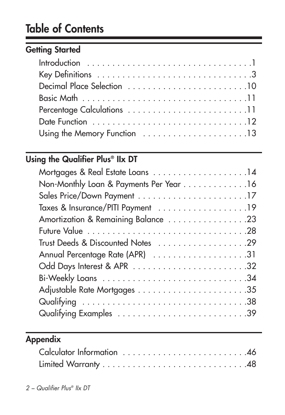 Calculated Industries 43285 User Manual | Page 3 / 51