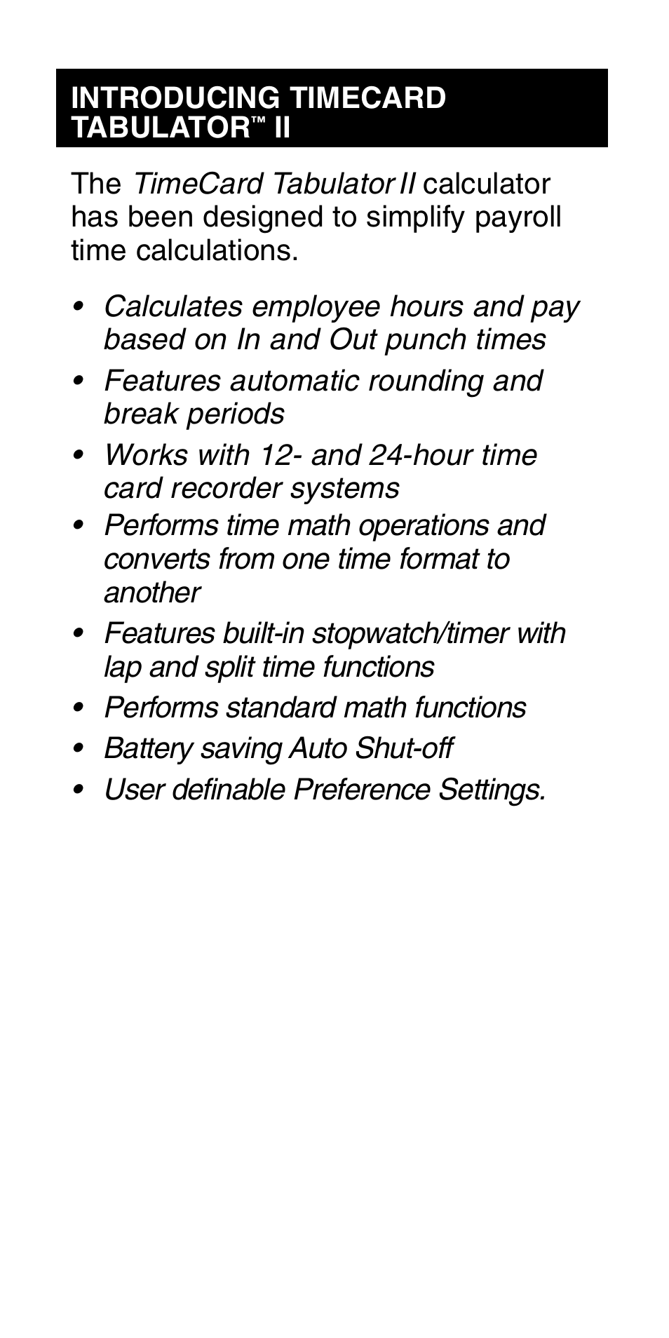 Calculated Industries 9530 Pocket Reference Guide User Manual | Page 2 / 46