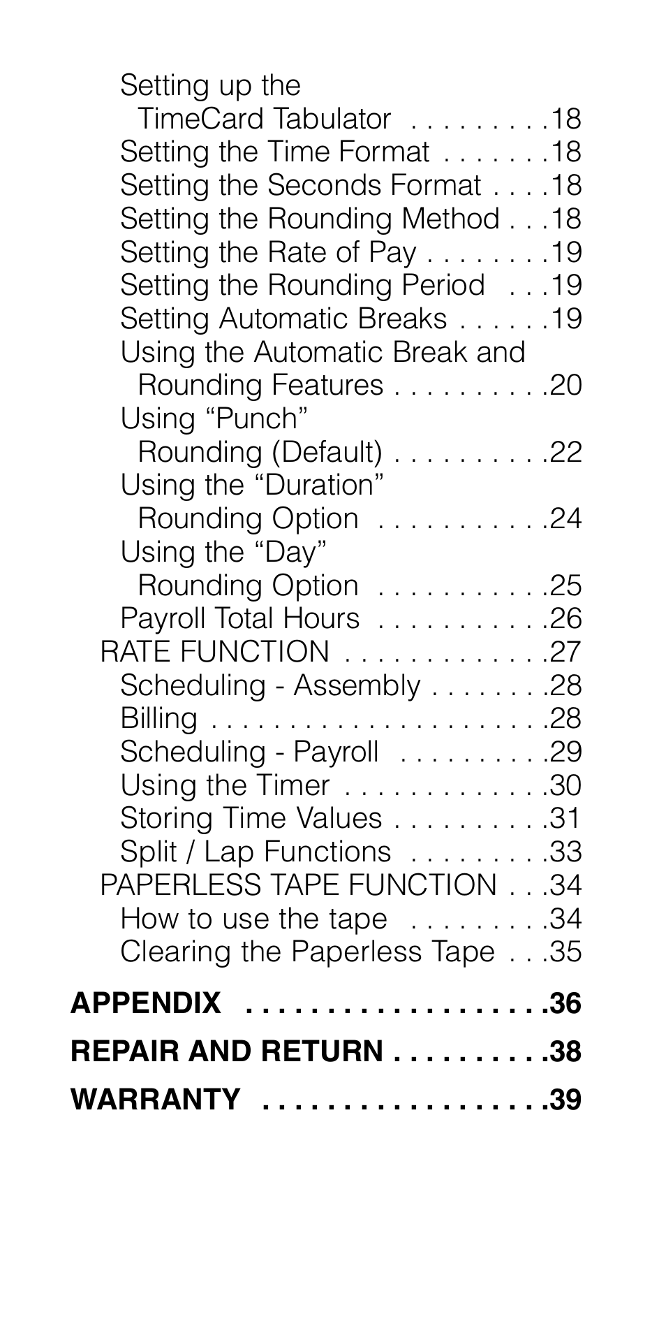 Calculated Industries 9530 Pocket Reference Guide User Manual | Page 4 / 46