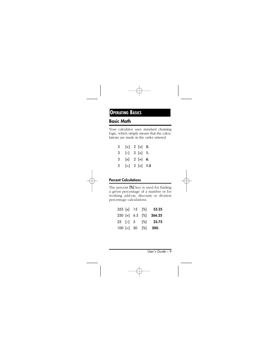 Calculated Industries 9526 User Manual | Page 9 / 56