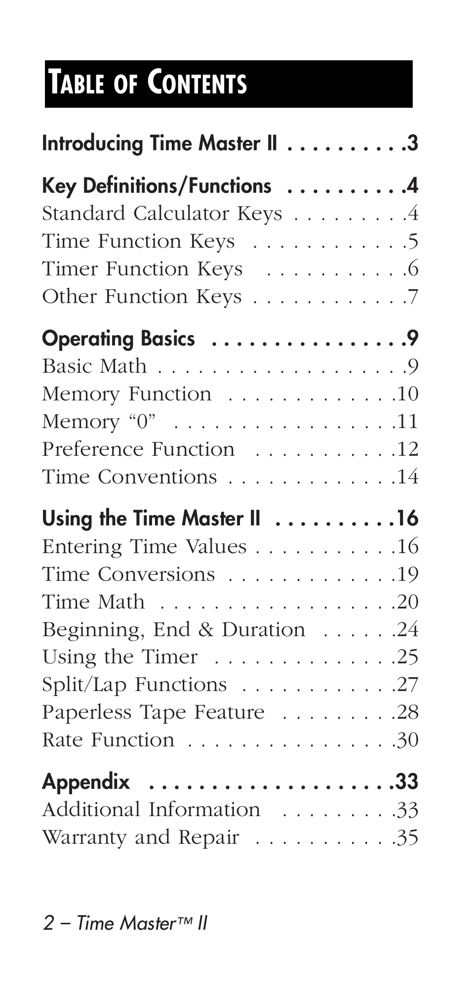 Calculated Industries 9126 User Manual | Page 2 / 40