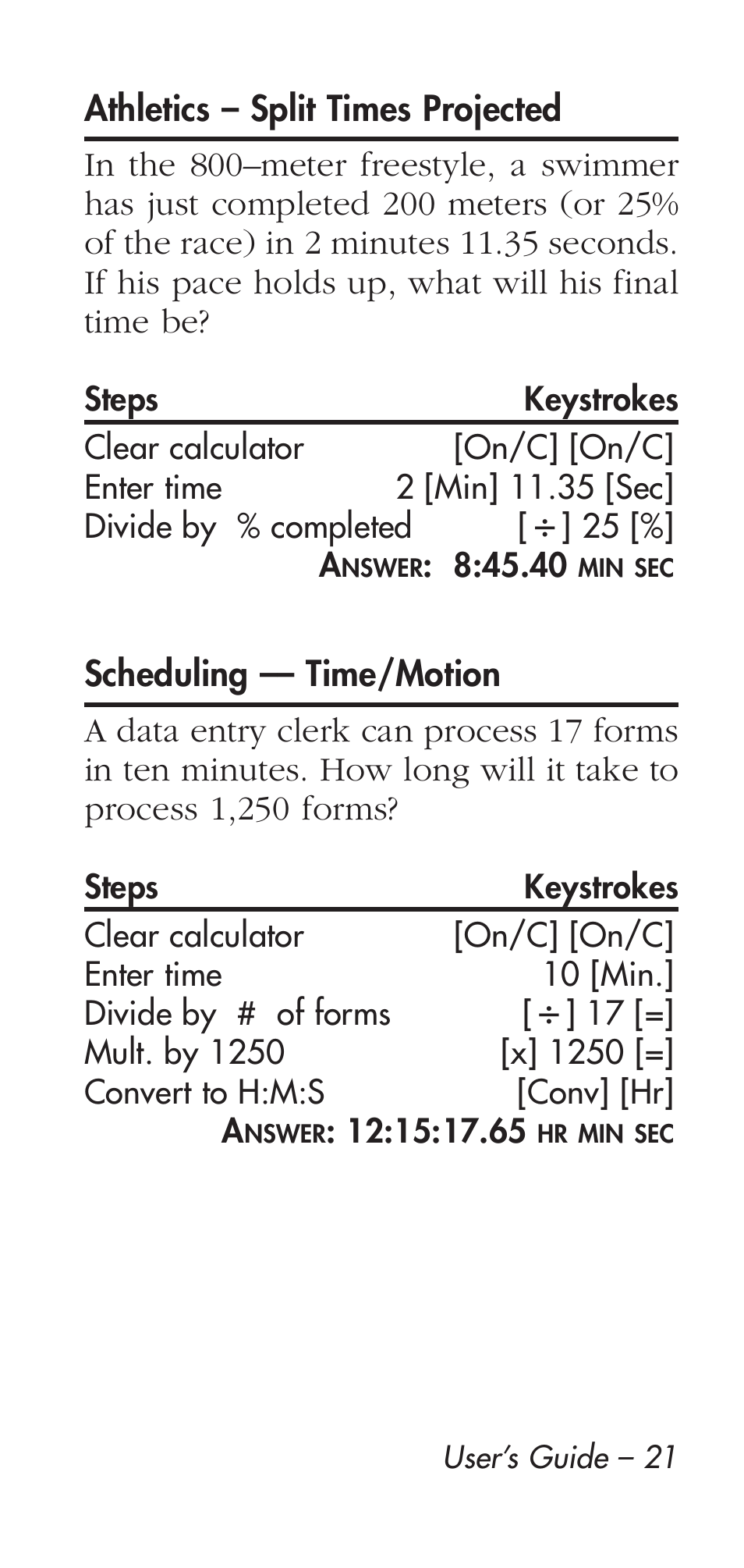 Calculated Industries 9126 User Manual | Page 21 / 40