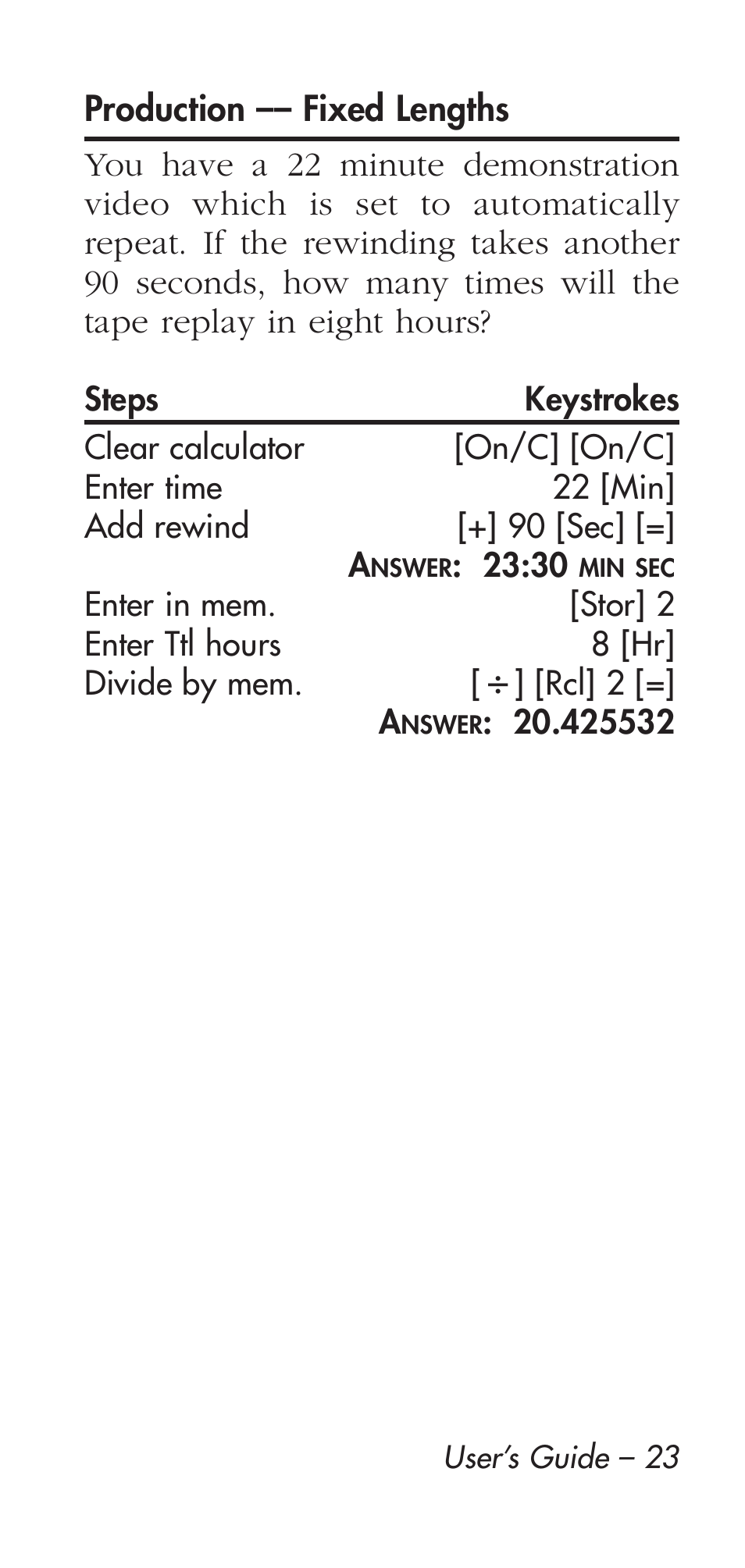 Calculated Industries 9126 User Manual | Page 23 / 40