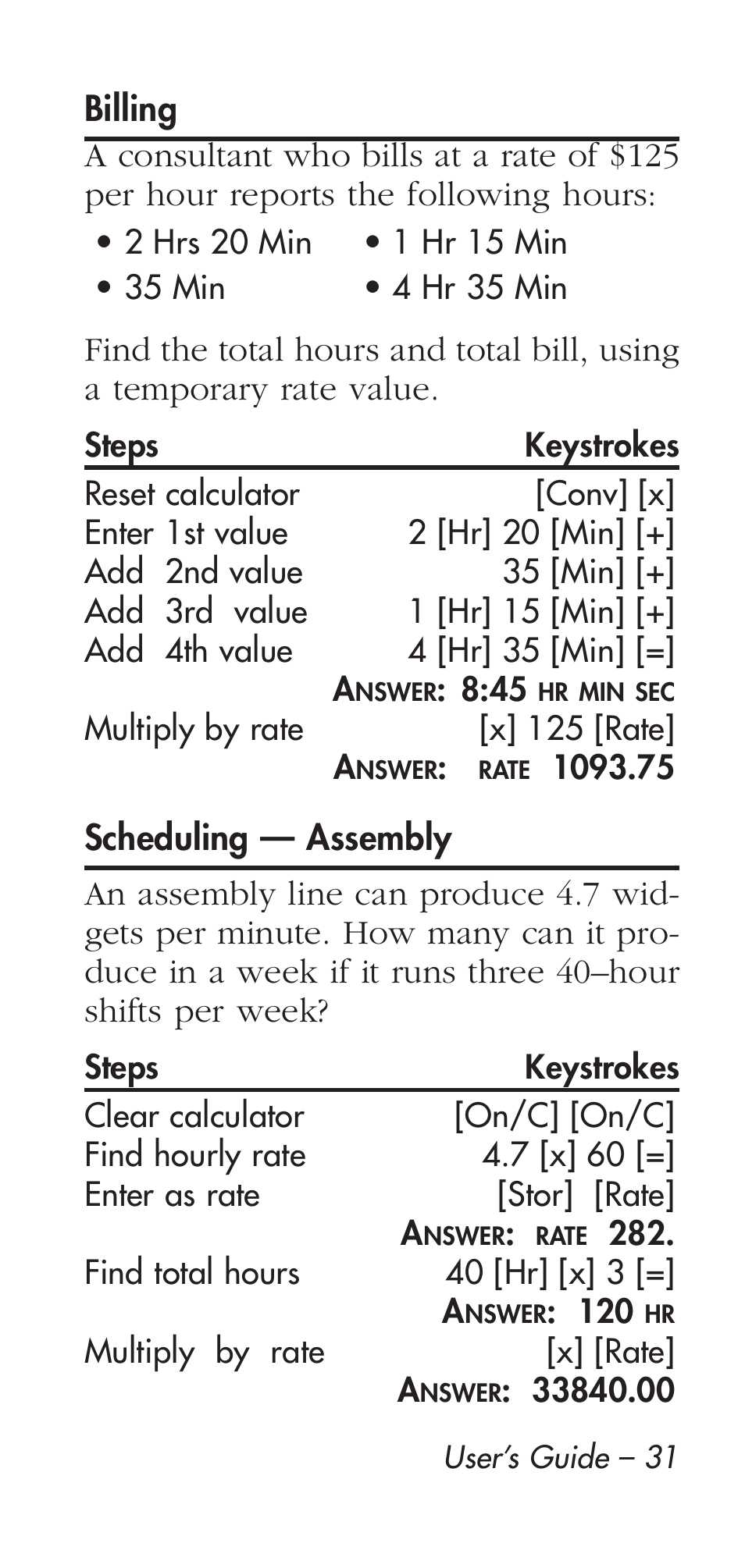 Calculated Industries 9126 User Manual | Page 31 / 40