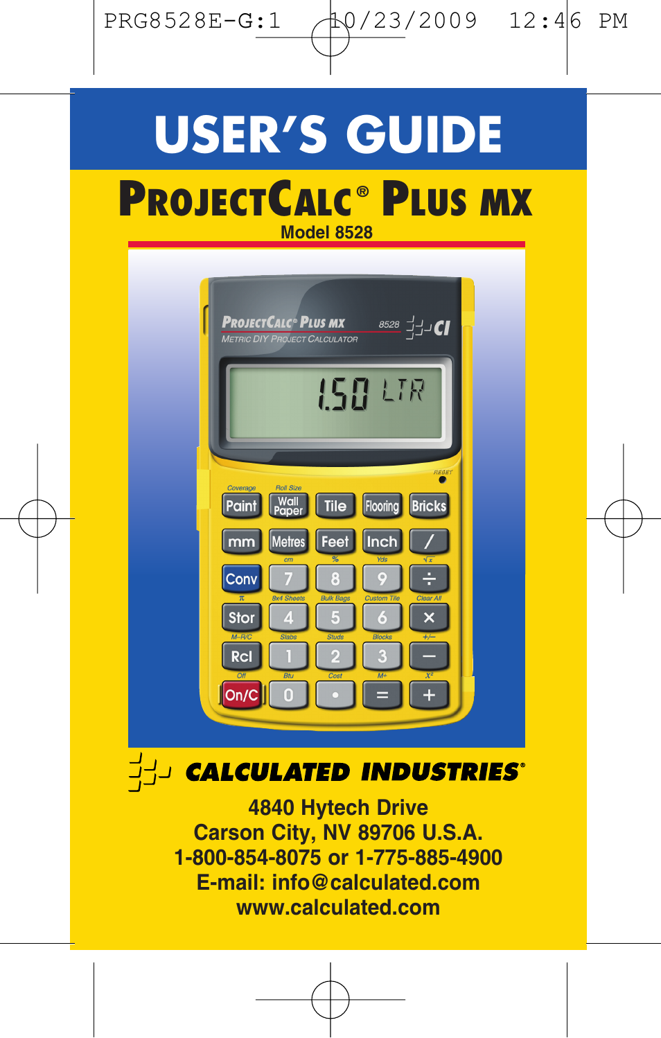 Calculated Industries 8528 User Manual | 24 pages