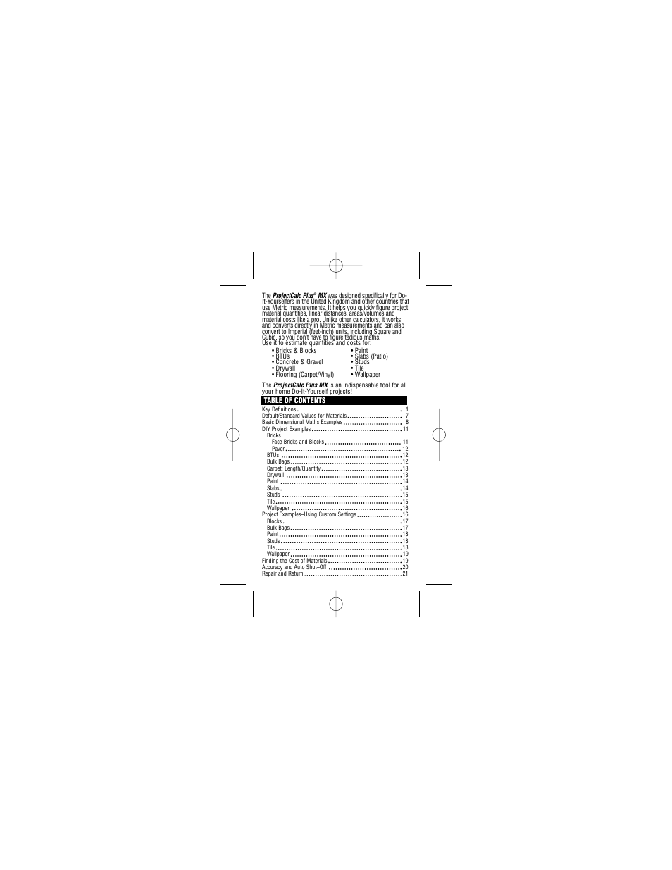 Calculated Industries 8528 User Manual | Page 2 / 24