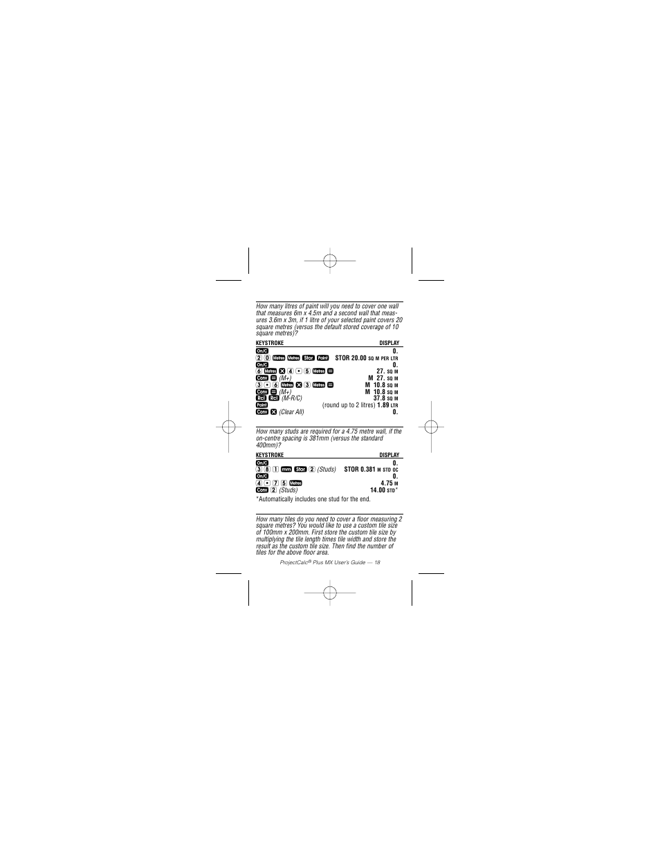 Calculated Industries 8528 User Manual | Page 20 / 24