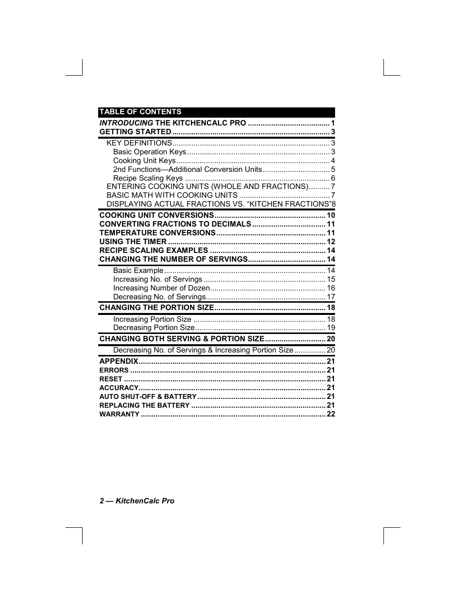 Calculated Industries 8304 User Manual | Page 2 / 23