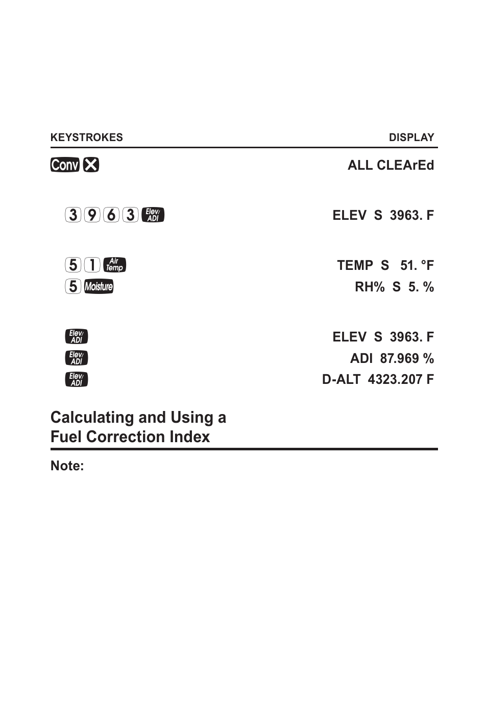 Calculating and using a fuel correction index | Calculated Industries 8703 User Manual | Page 24 / 70