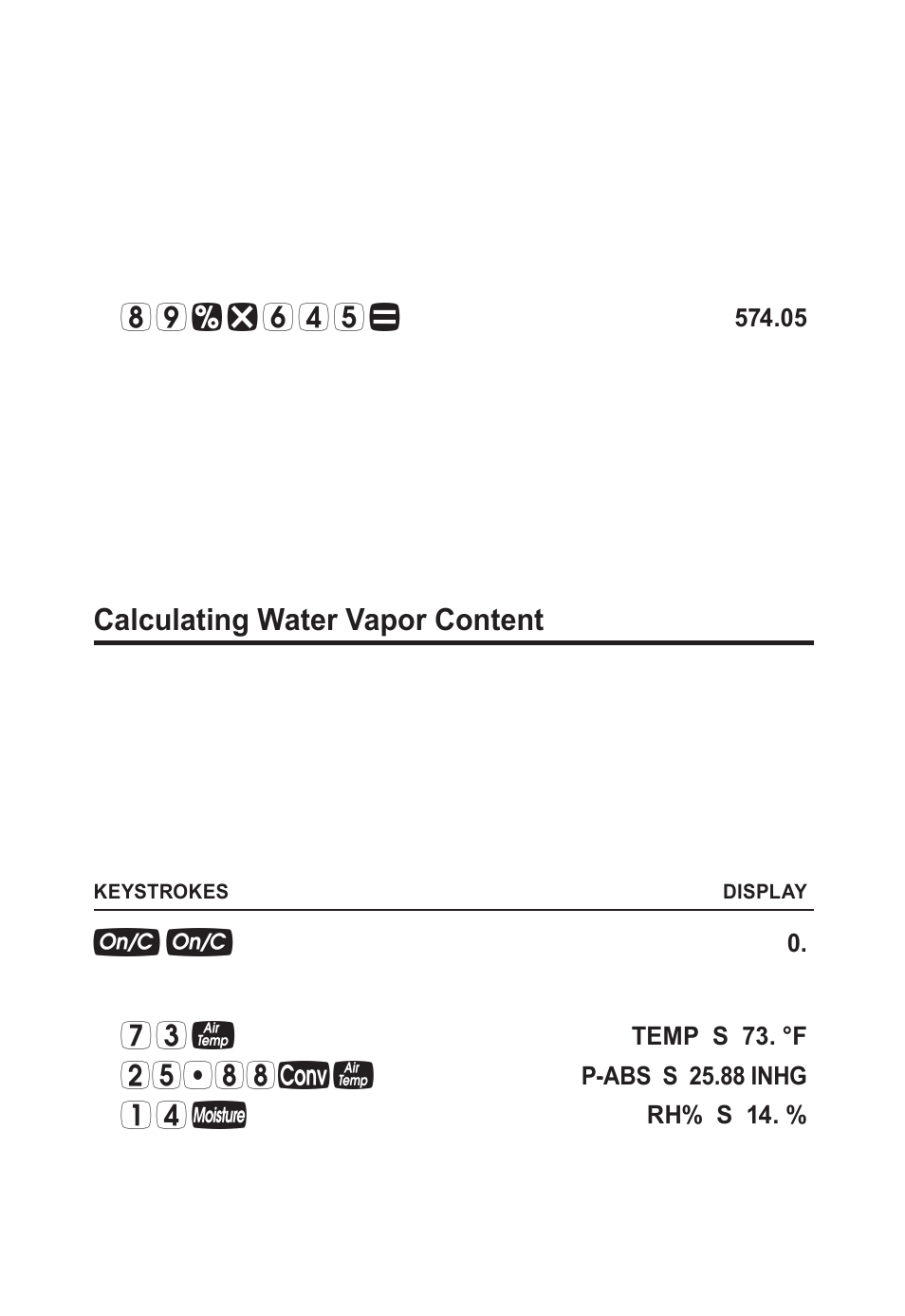 Calculating water vapor content | Calculated Industries 8703 User Manual | Page 27 / 70