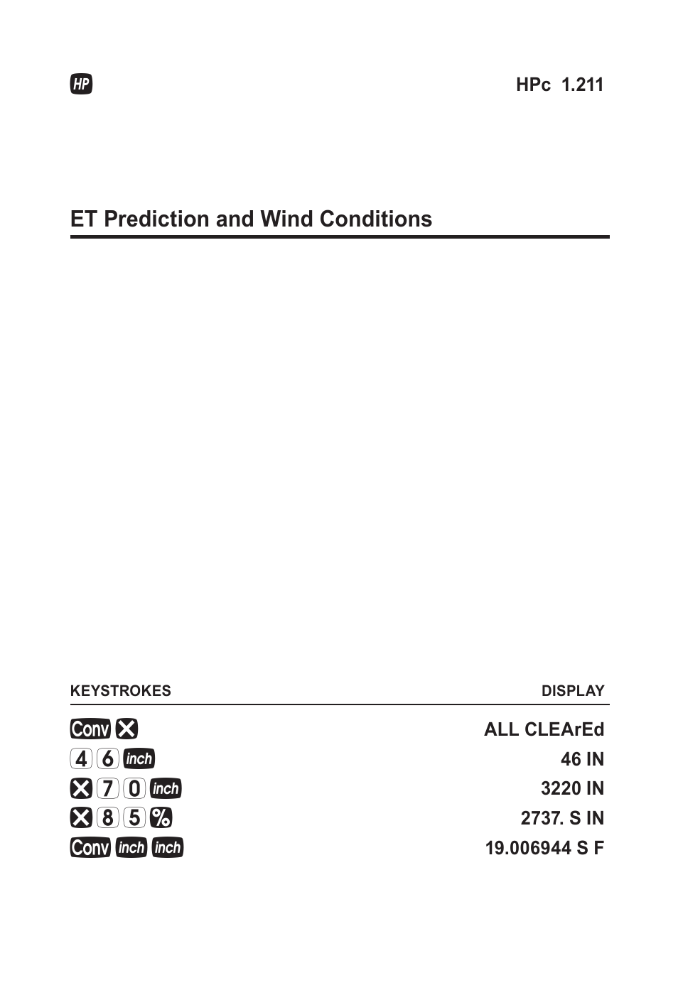 Et prediction and wind conditions | Calculated Industries 8703 User Manual | Page 32 / 70