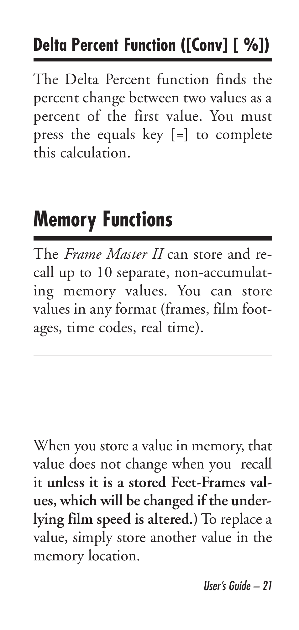 Delta percent function ([conv] [ %]) | Calculated Industries 9226 User Manual | Page 21 / 56