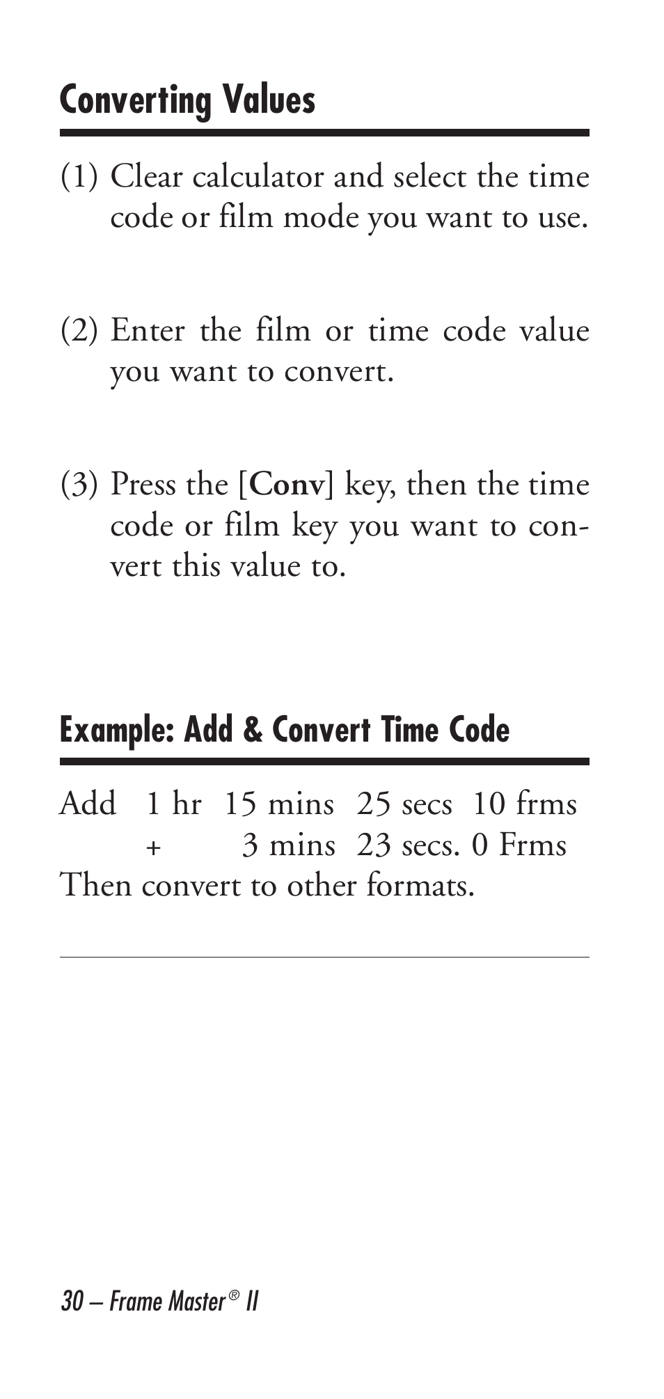 Converting values | Calculated Industries 9226 User Manual | Page 30 / 56
