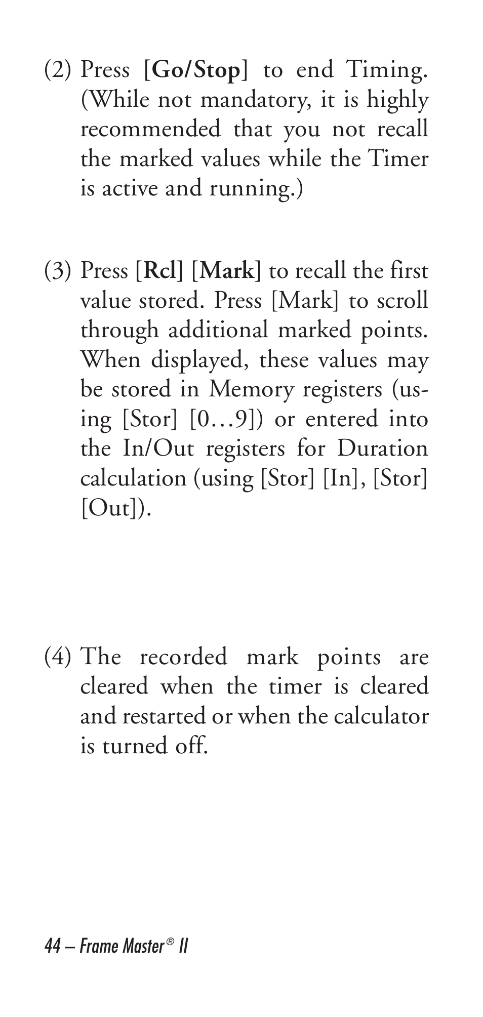 Calculated Industries 9226 User Manual | Page 44 / 56