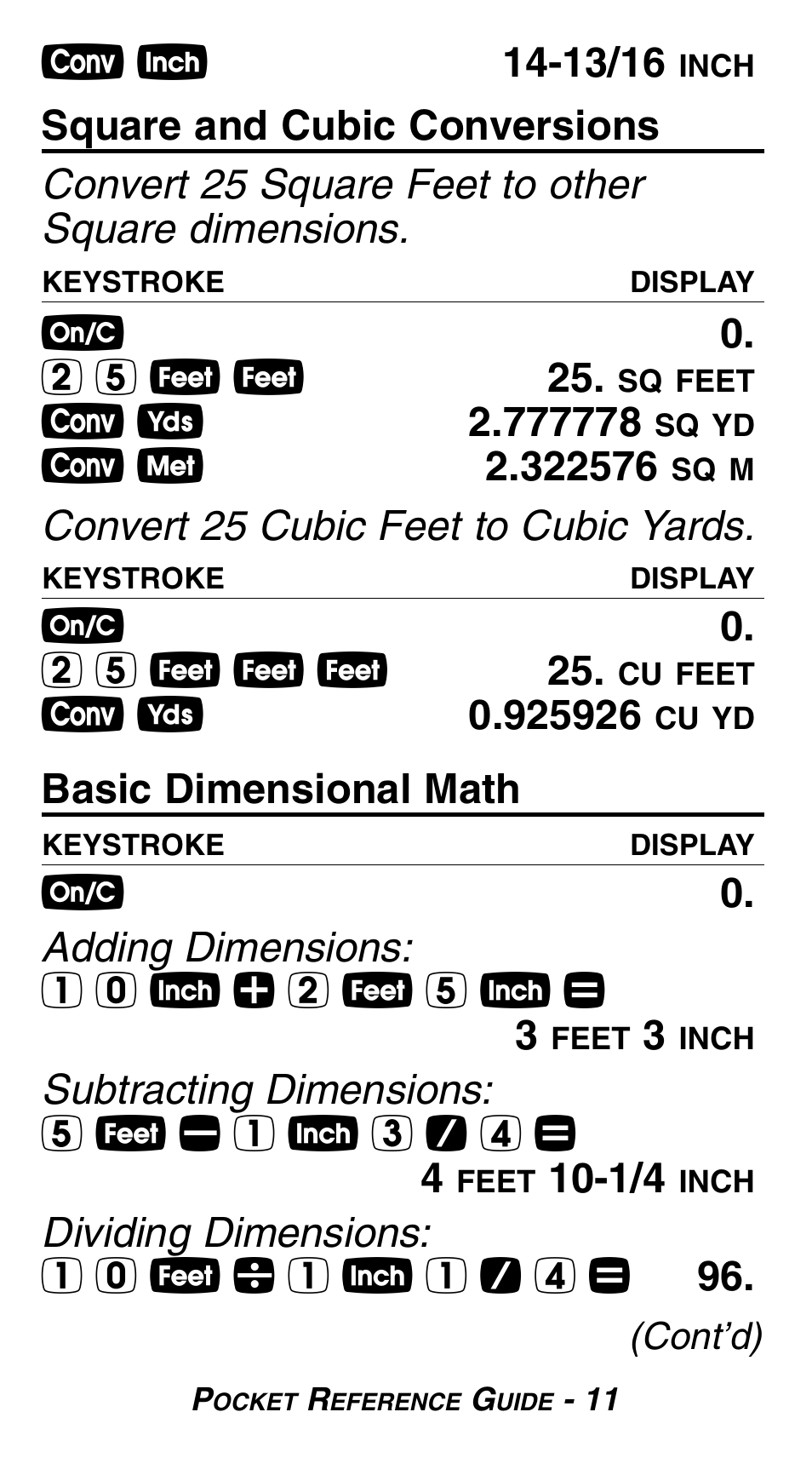 Calculated Industries 8527 User Manual | Page 13 / 24